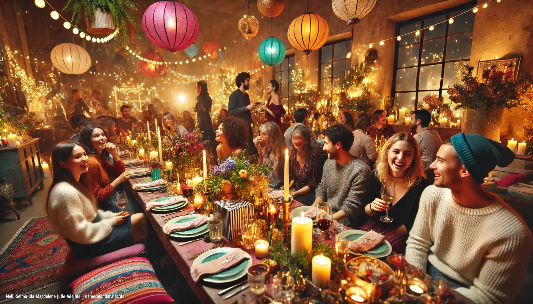 Feier des Namenstages und des Namens - Nelli-Selma-Ida-Magdalene-Julie-Adeline-