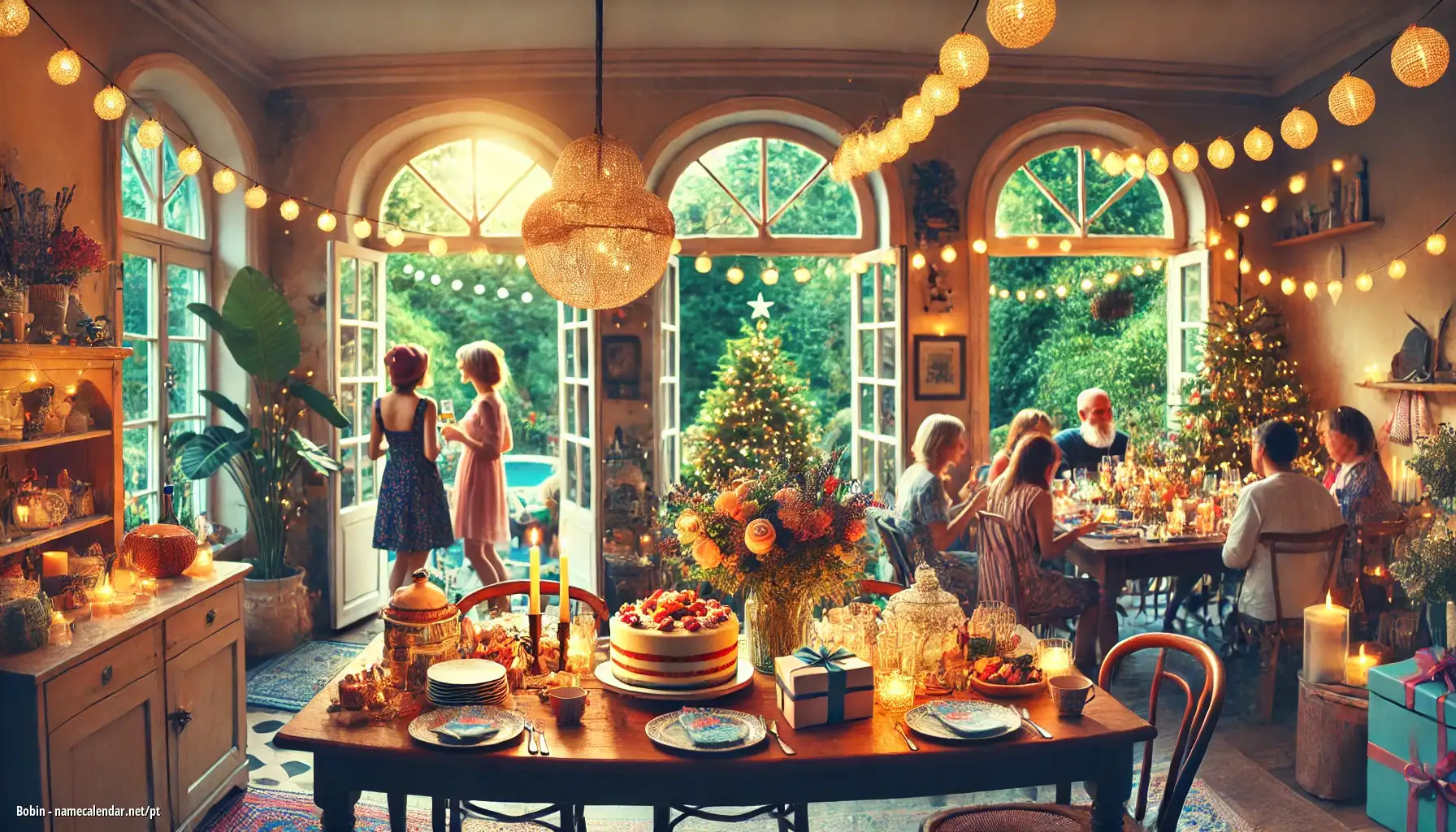 Celebração do dia do nome e nome - Bobin