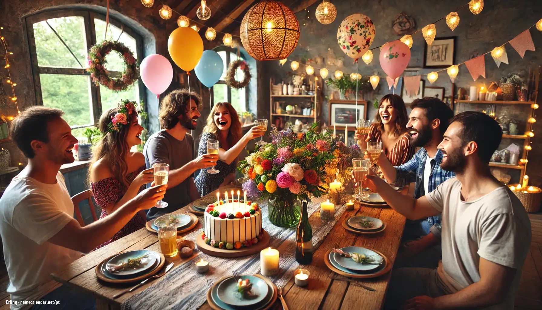 Celebração do dia do nome e nome - Erling