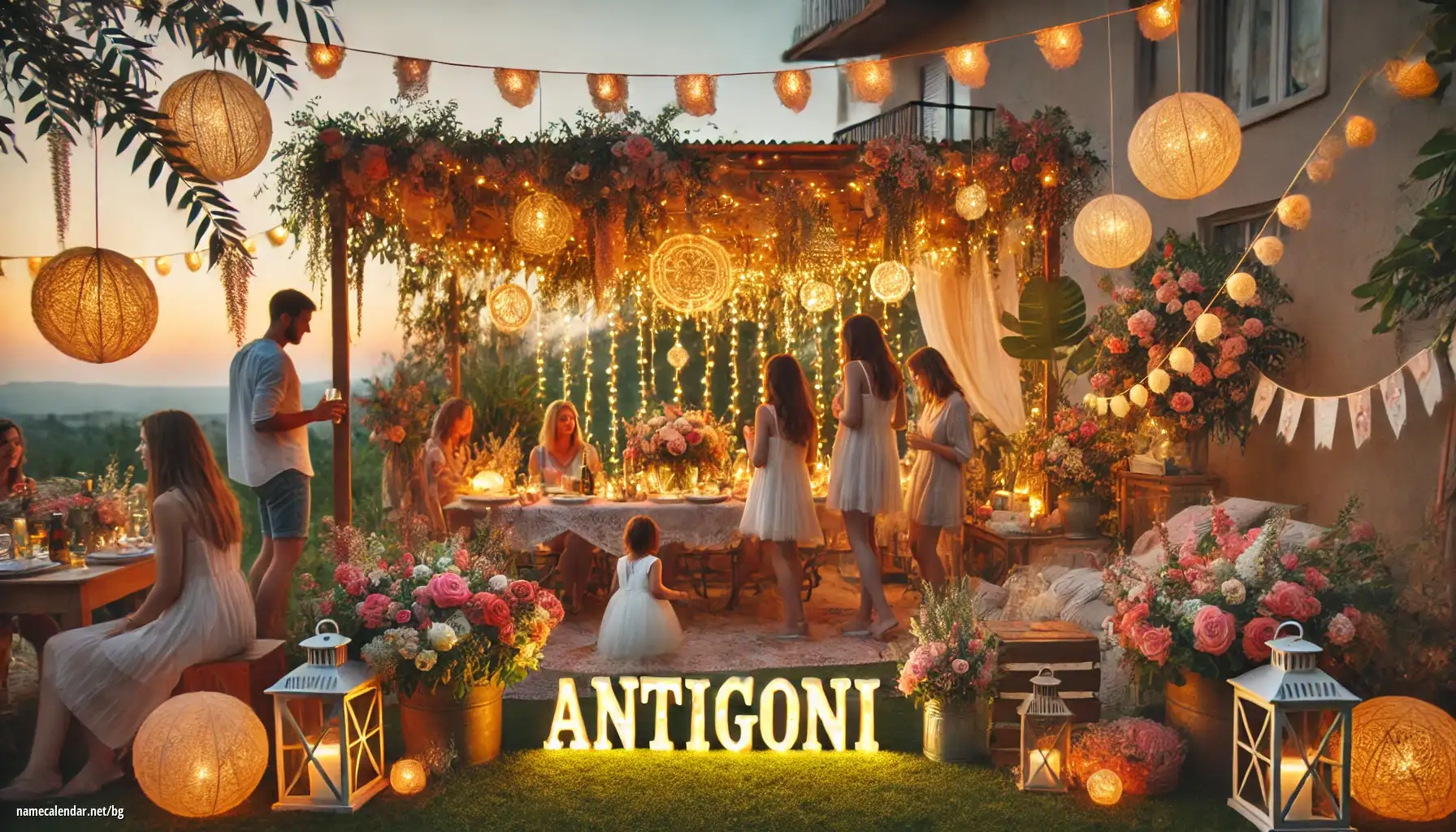 Празнуване на имен ден и име - Antigoni