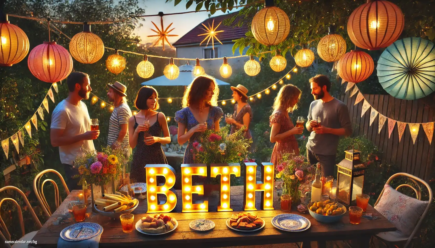 Празнуване на имен ден и име - Beth