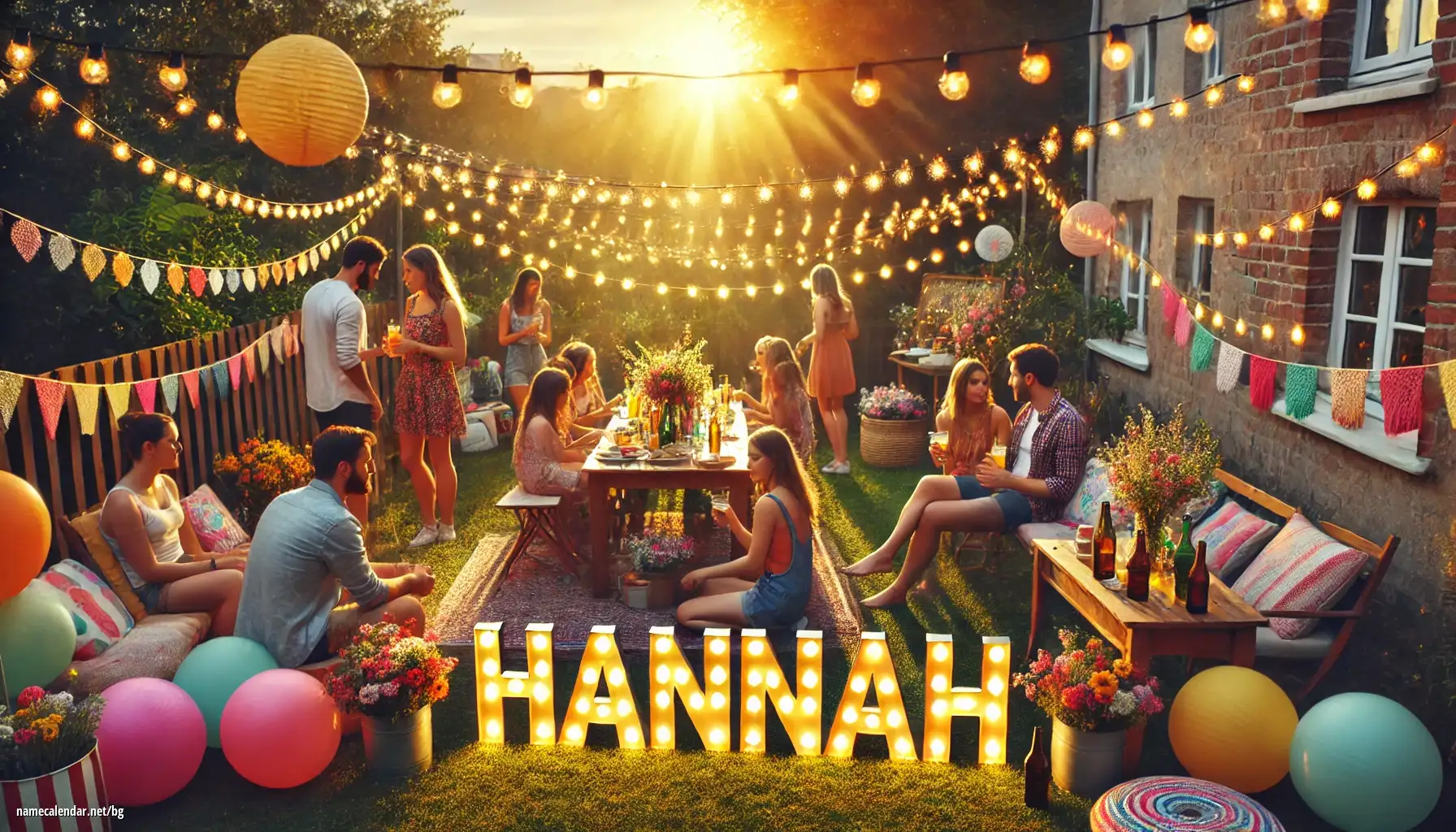 Празнуване на имен ден и име - Hannah