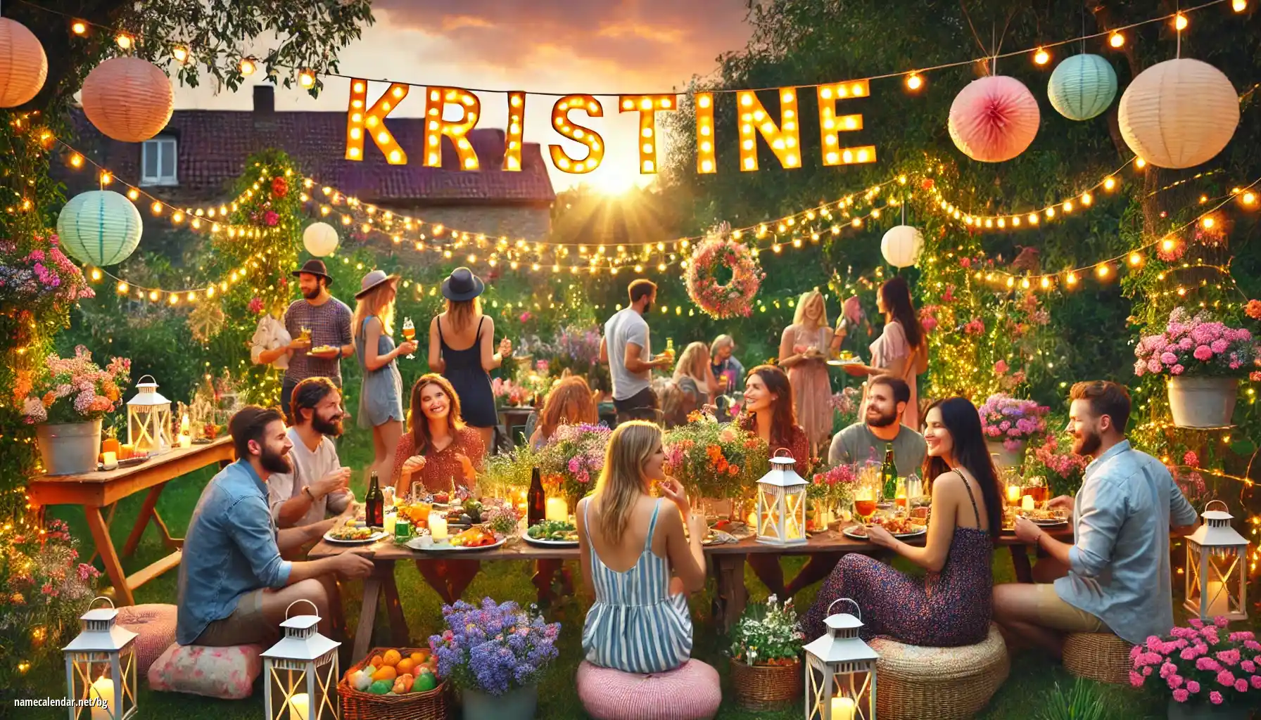 Празнуване на имен ден и име - Kristine