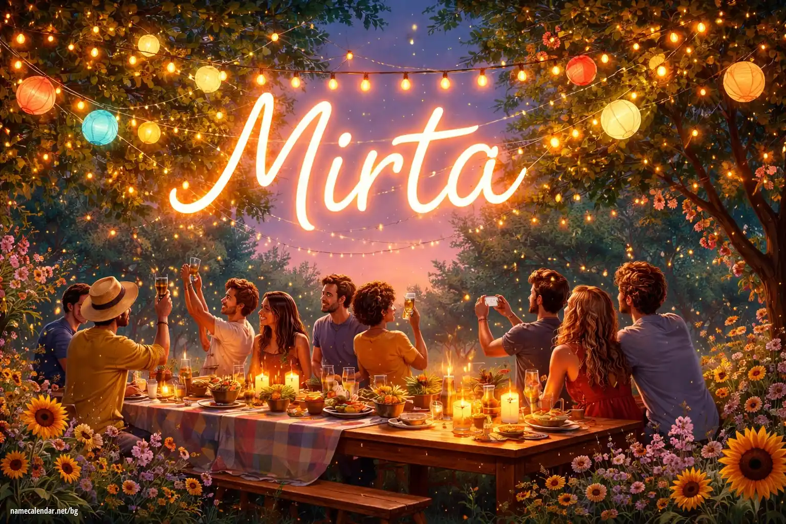 Празнуване на имен ден и име - Mirta