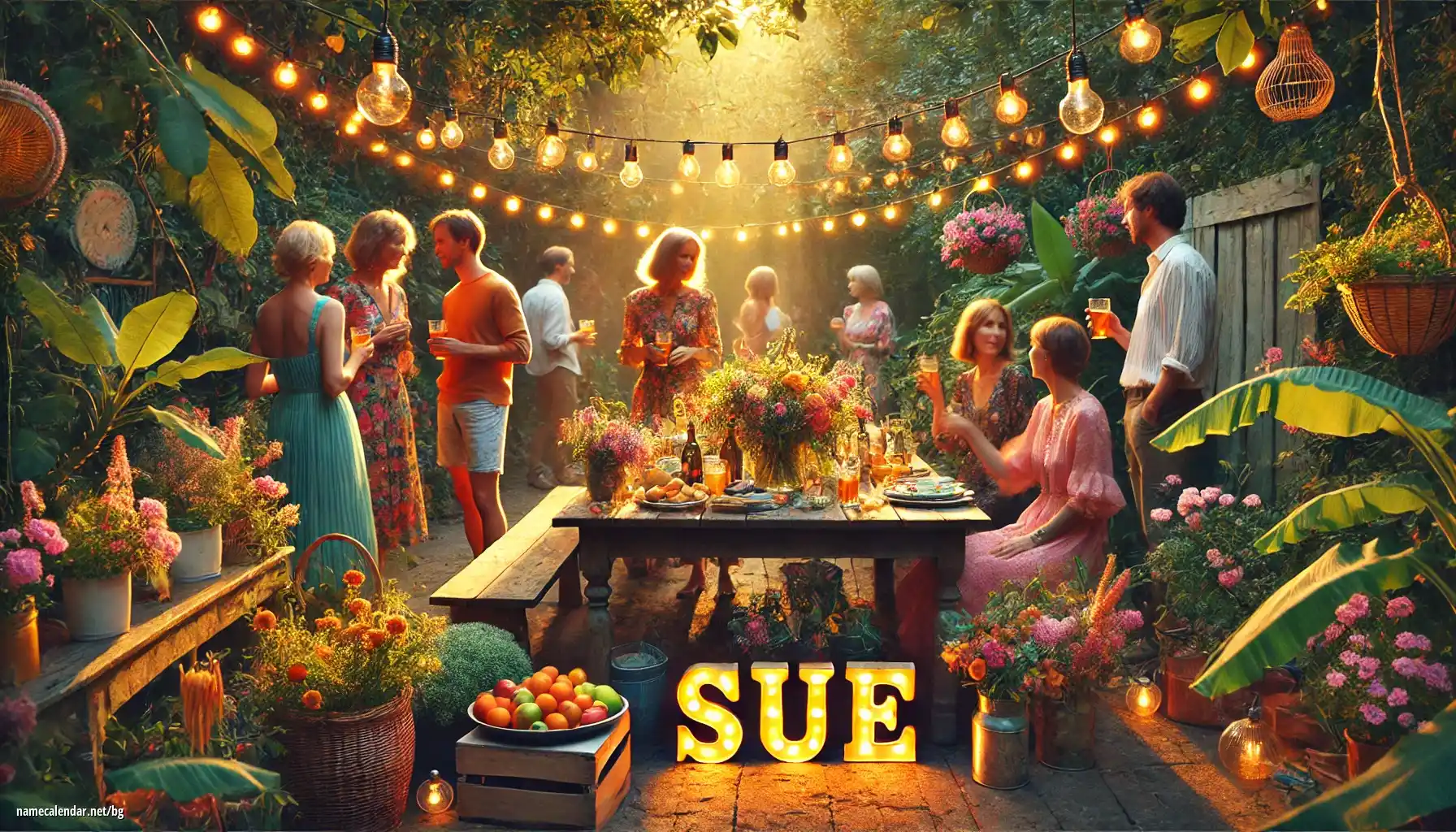 Празнуване на имен ден и име - Sue