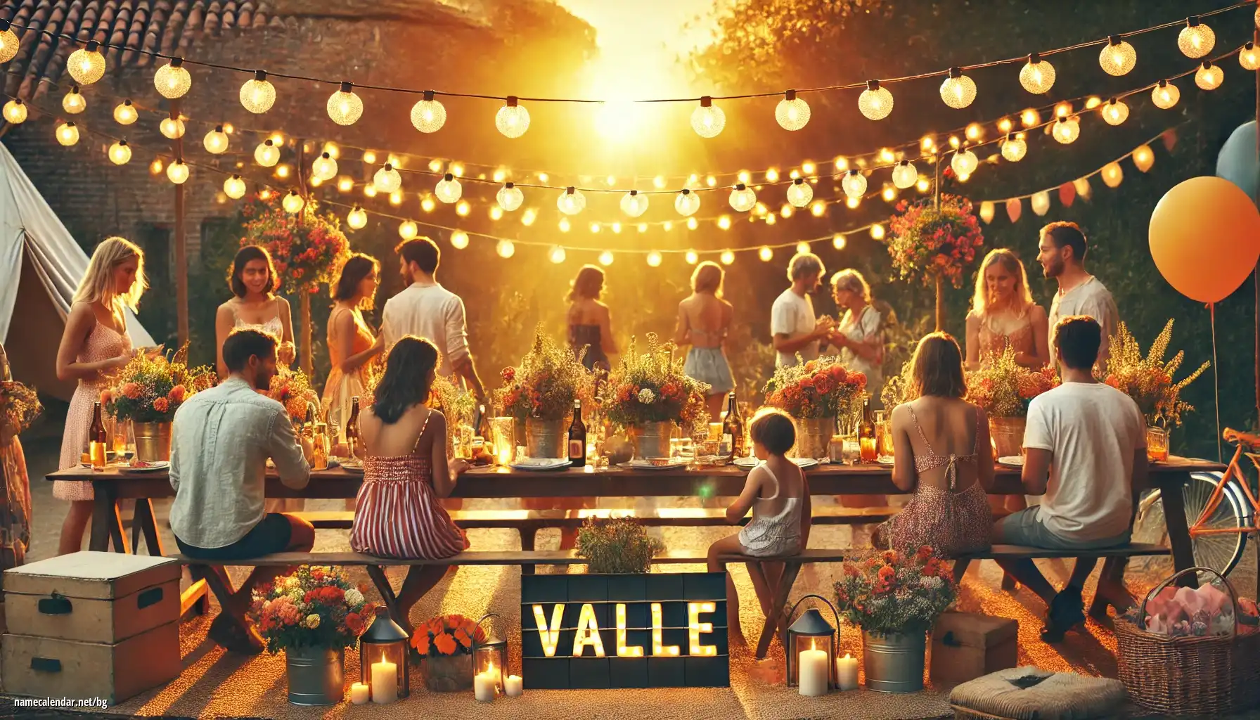 Празнуване на имен ден и име - Valle