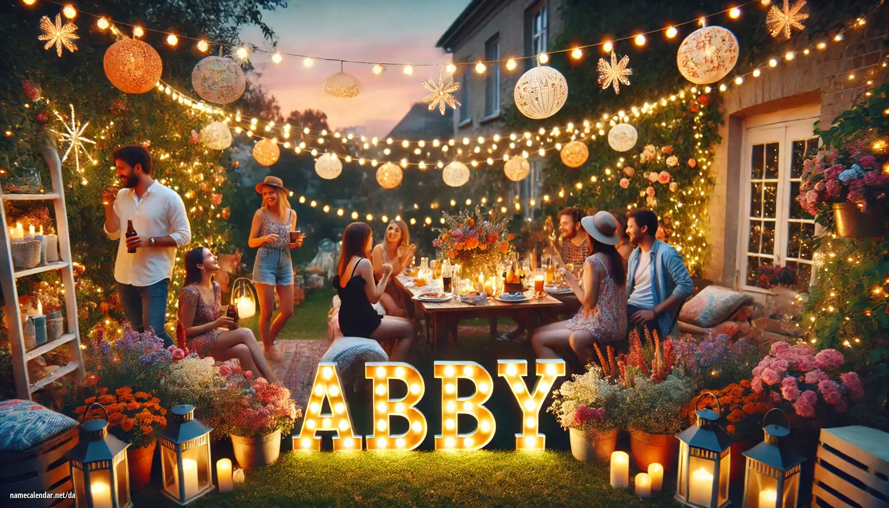 Fejring af navnedag og navn - Abby