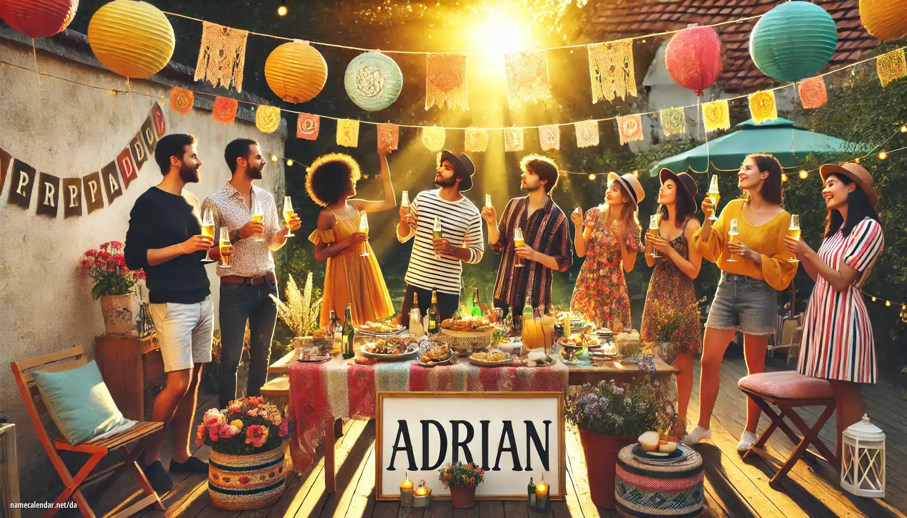 Fejring af navnedag og navn - Adrián