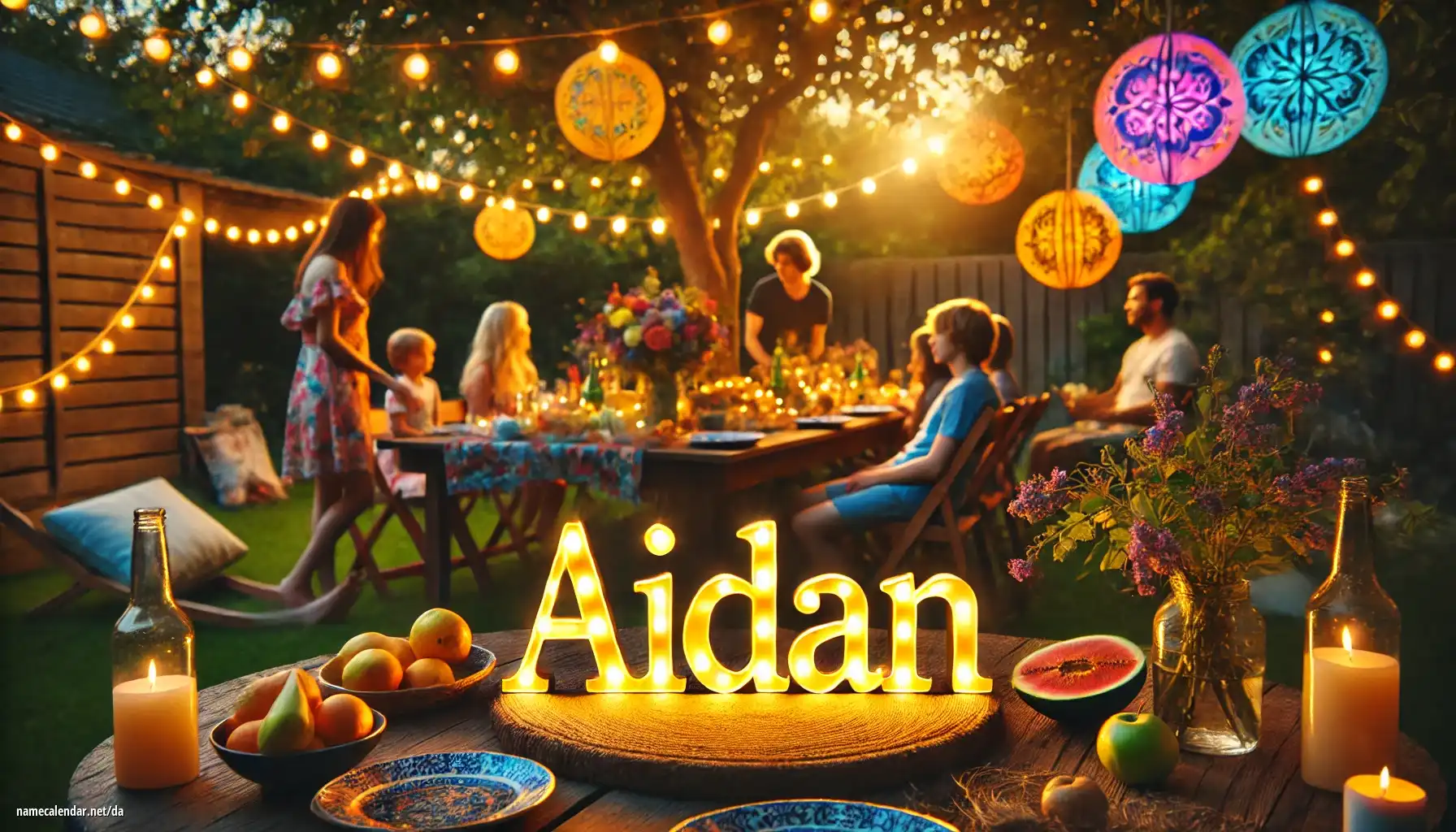 Fejring af navnedag og navn - Aidan