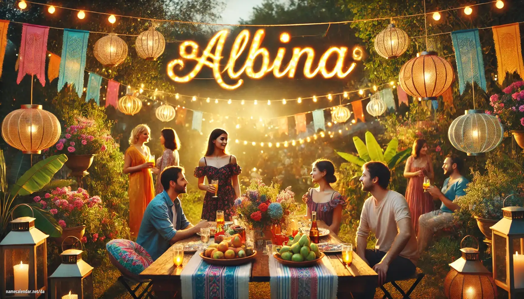 Fejring af navnedag og navn - Albína