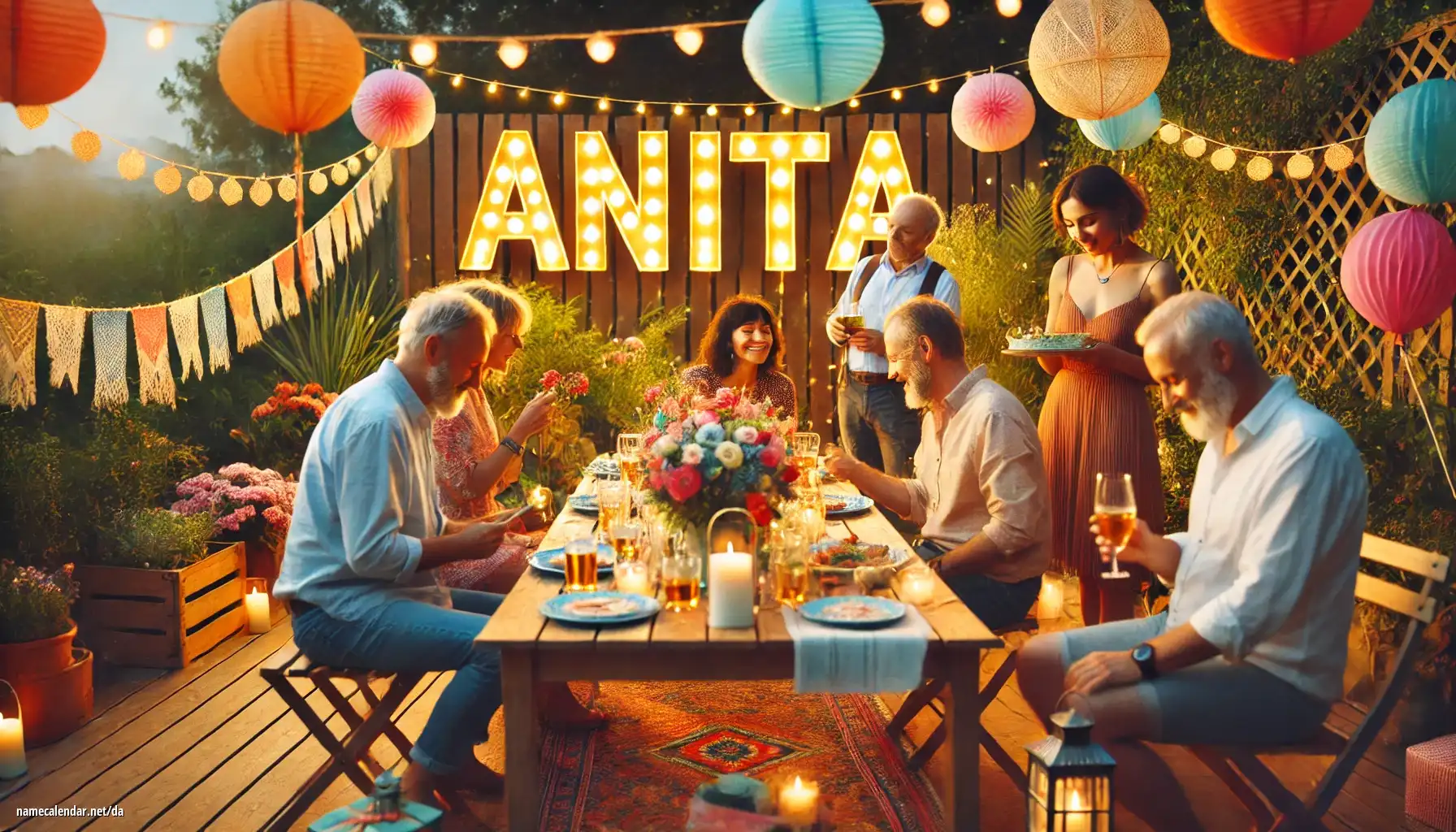 Fejring af navnedag og navn - Anita