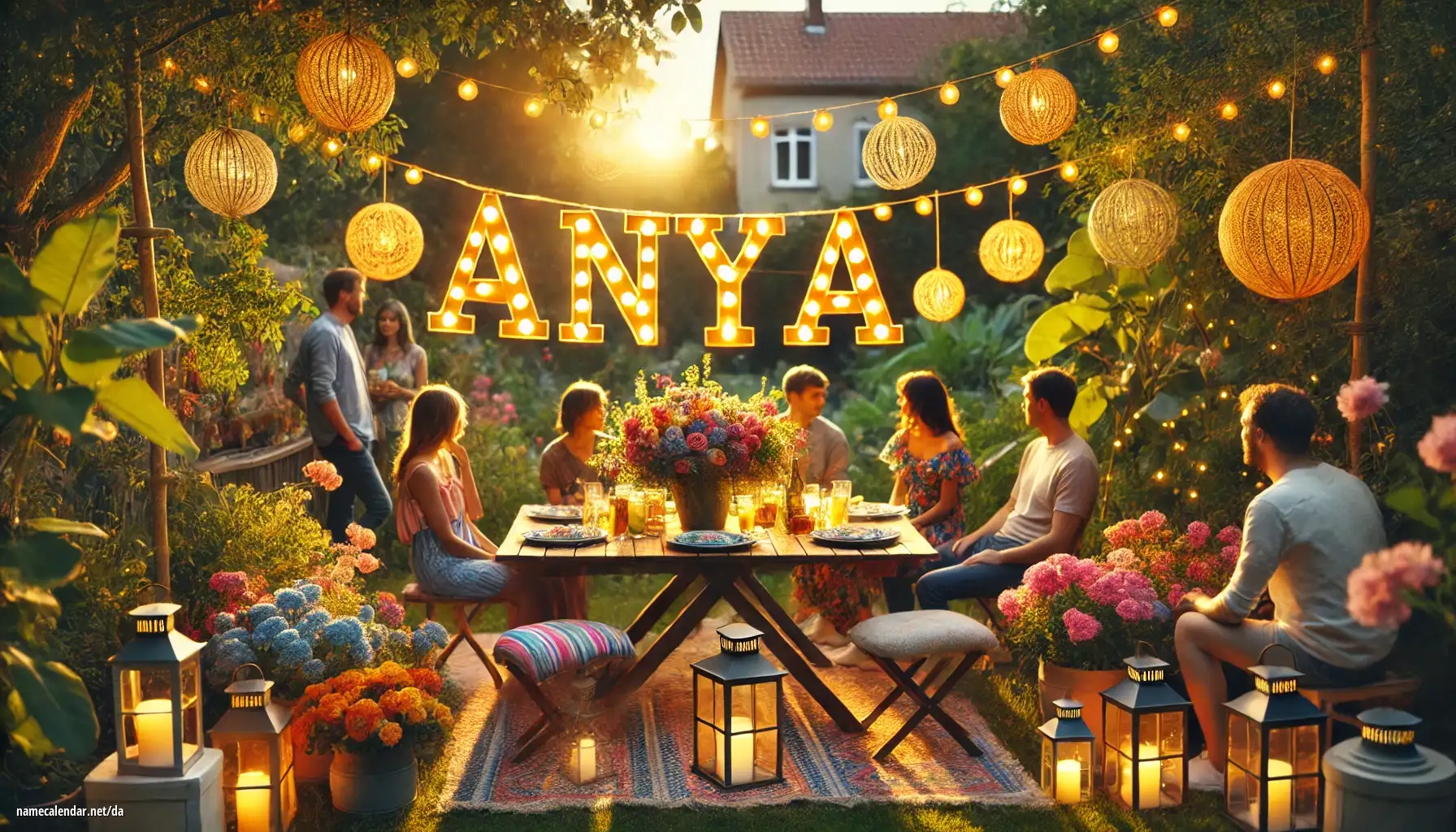 Fejring af navnedag og navn - Anya