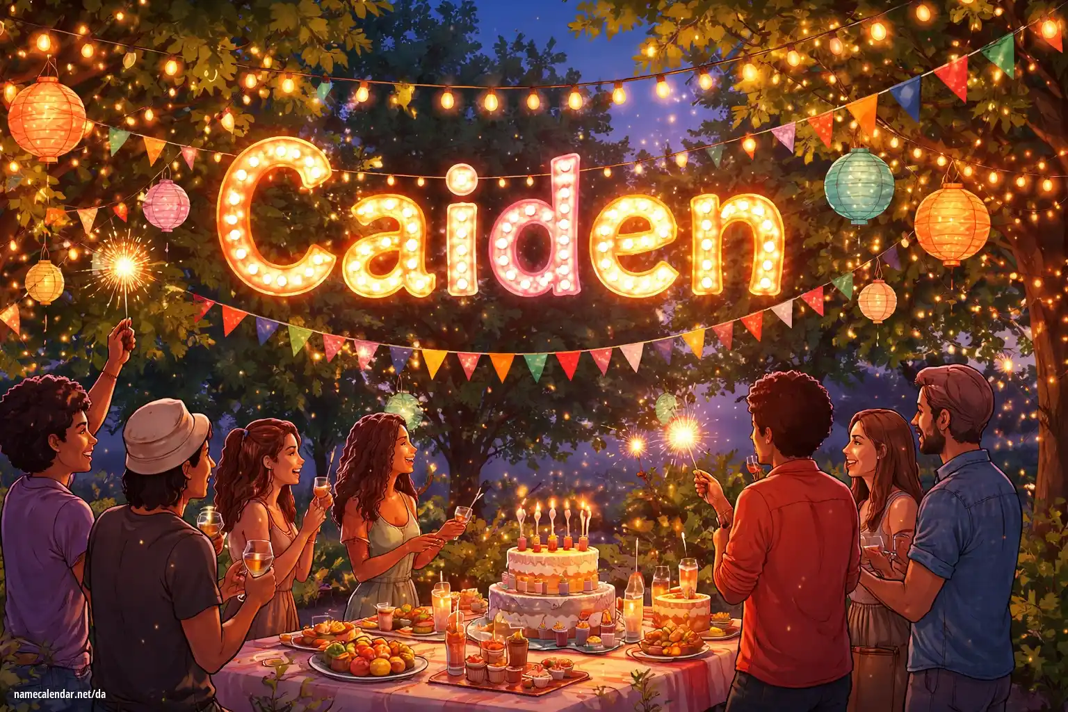 Fejring af navnedag og navn - Caiden