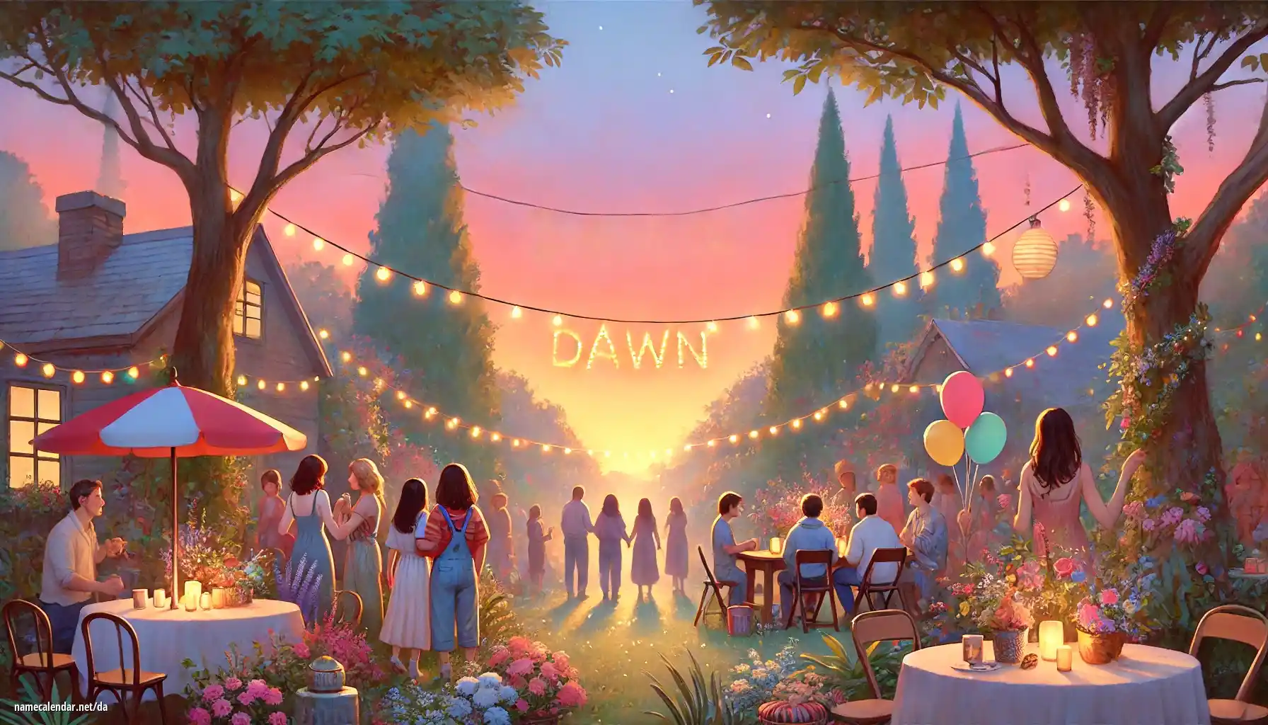 Fejring af navnedag og navn - Dawn