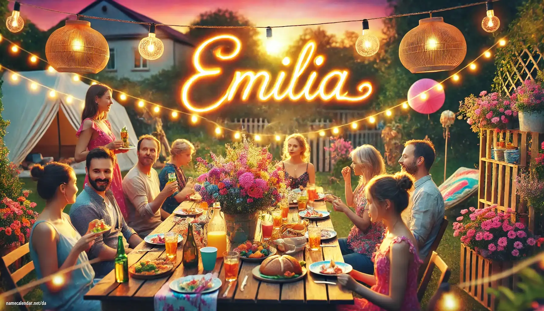 Fejring af navnedag og navn - Emília