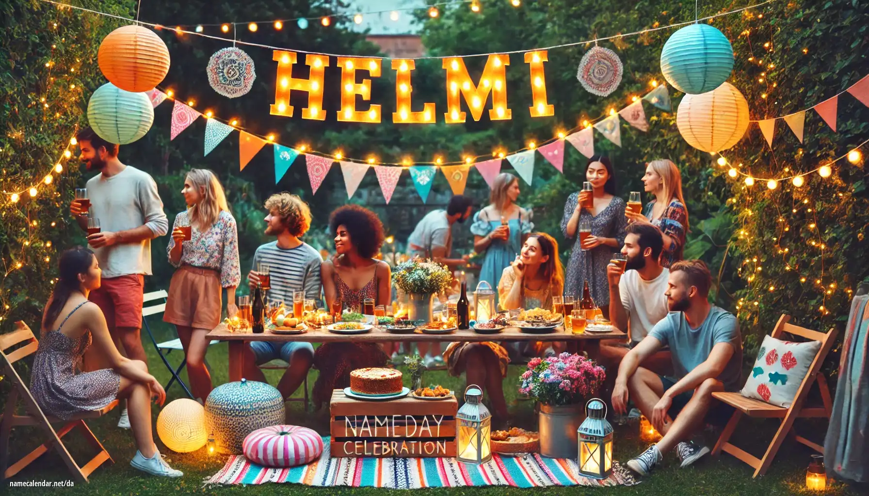 Fejring af navnedag og navn - Helmi