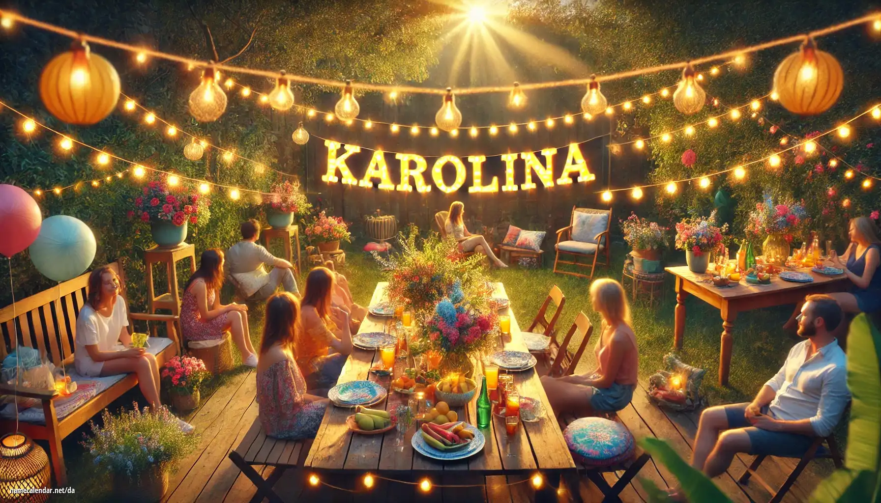 Fejring af navnedag og navn - Karolína