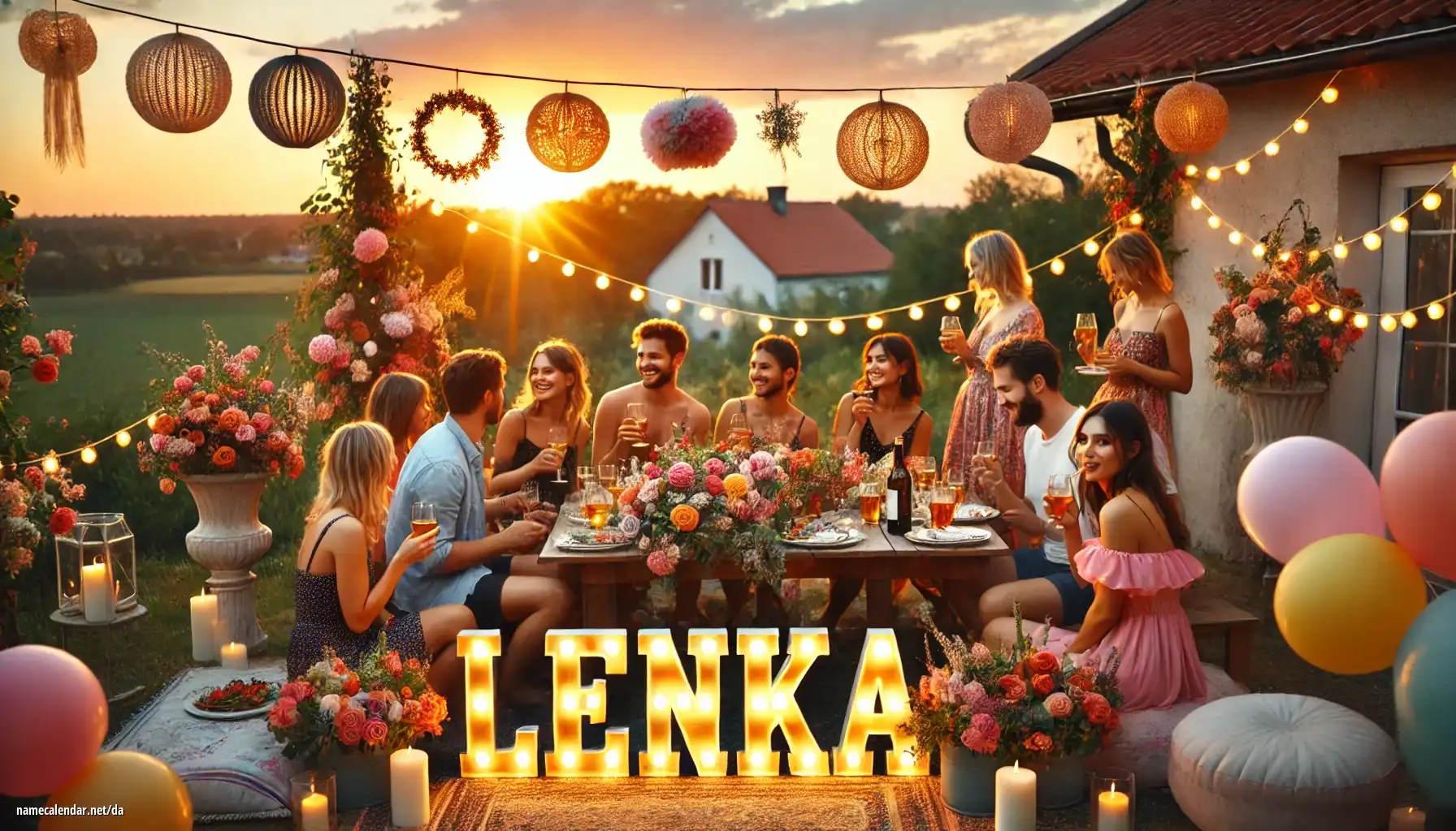 Fejring af navnedag og navn - Lenka