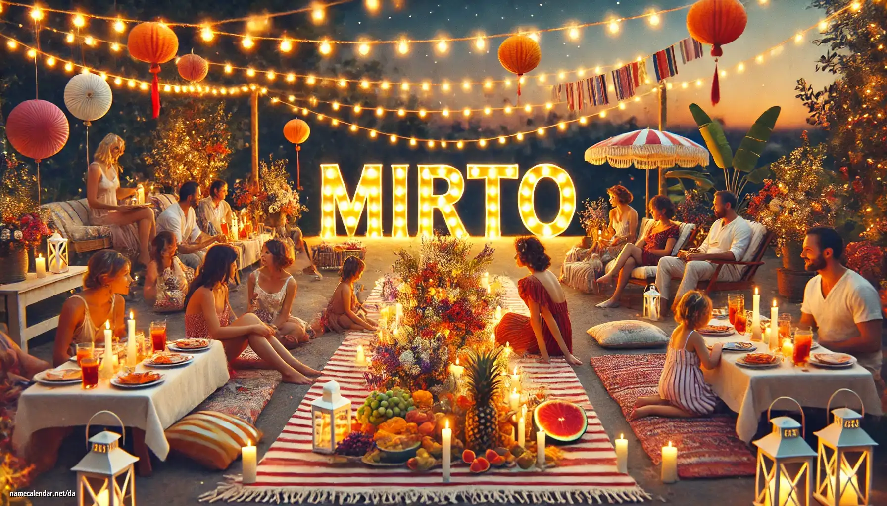 Fejring af navnedag og navn - Mirto