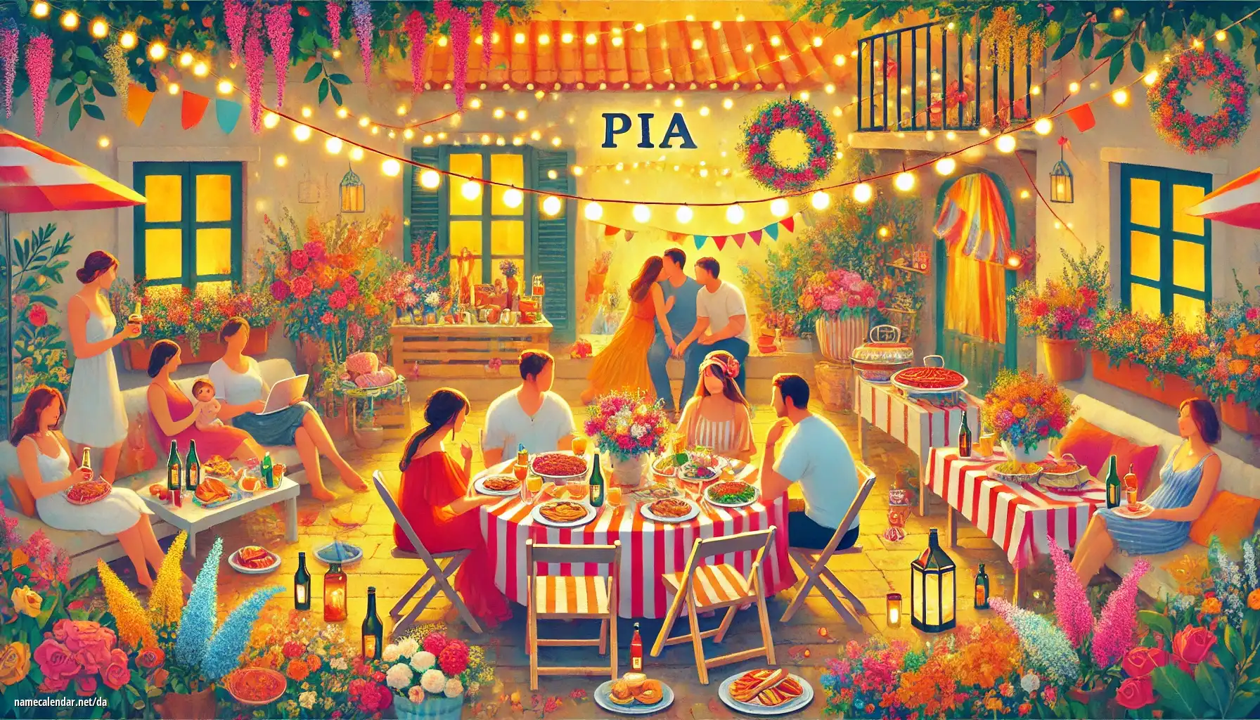 Fejring af navnedag og navn - Pia