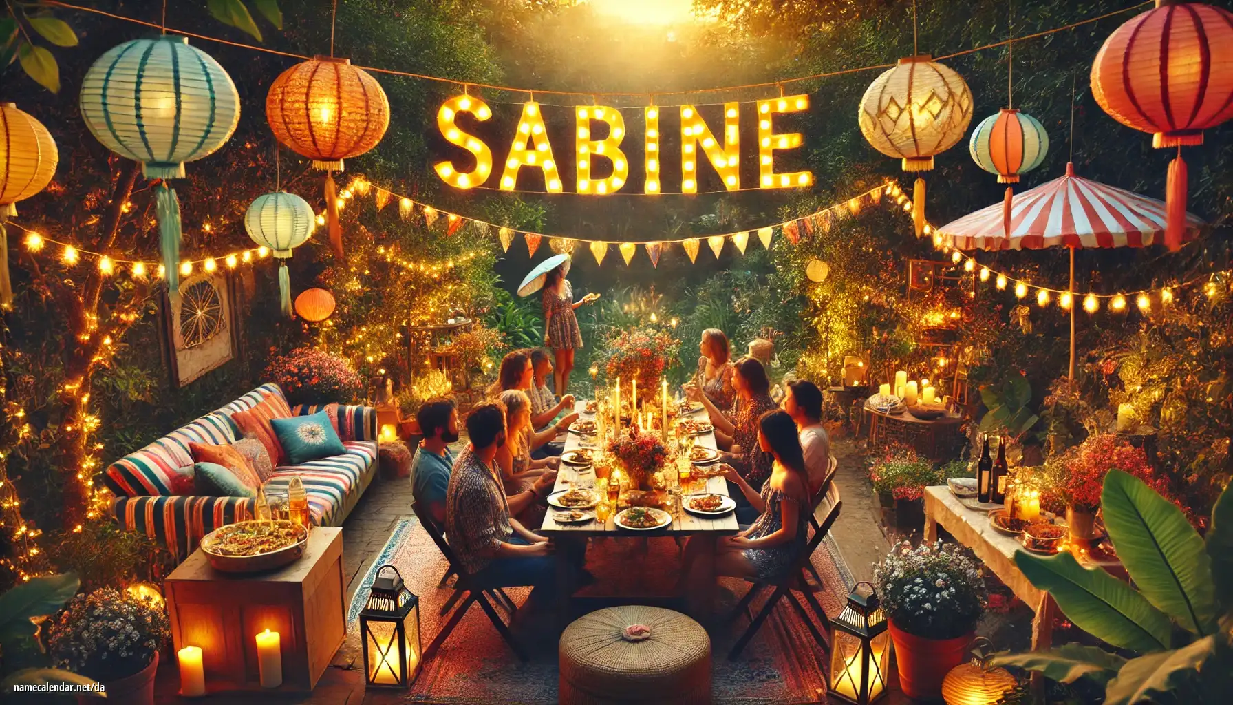 Fejring af navnedag og navn - Sabine