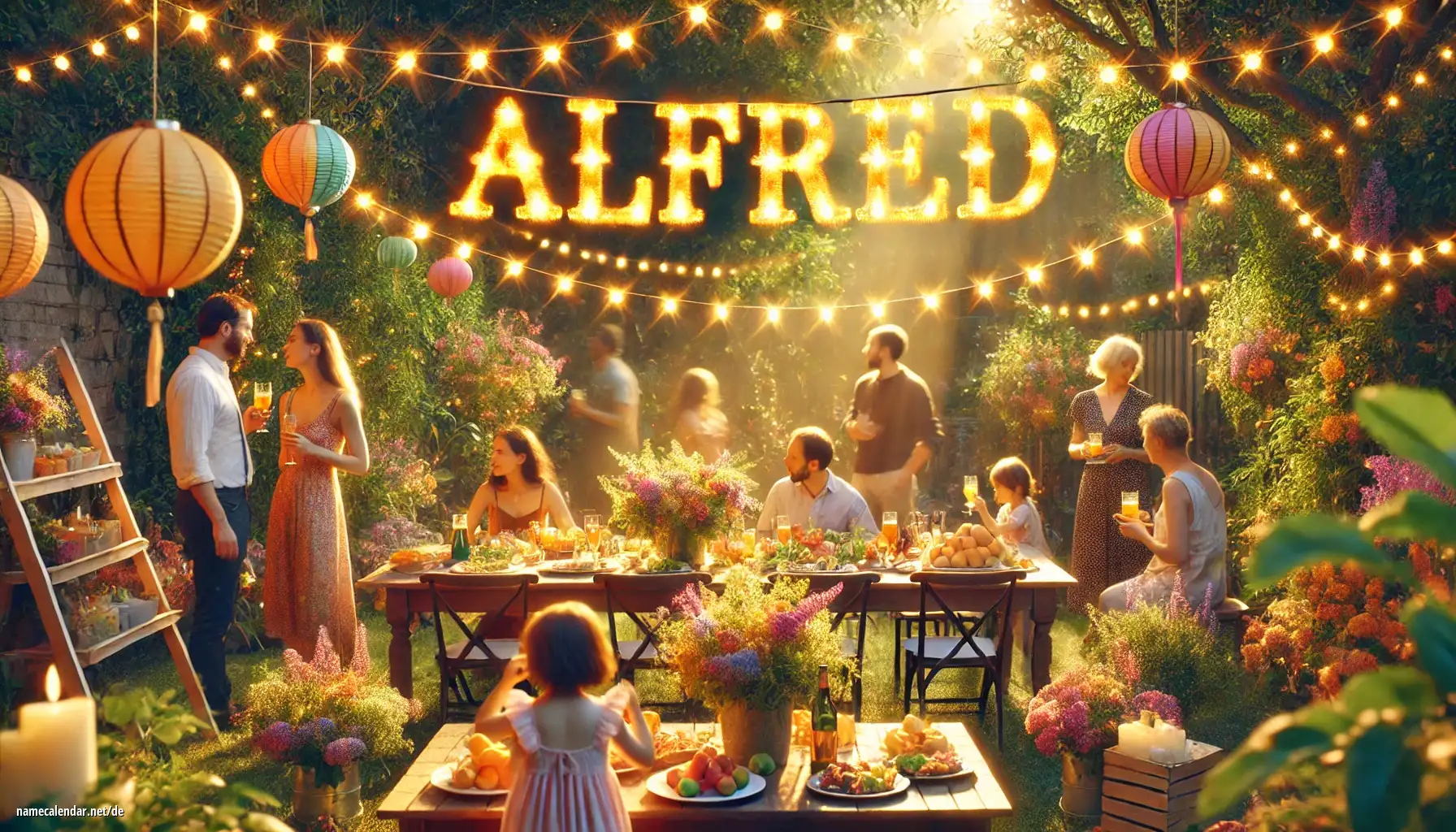 Feier des Namenstages und des Namens - Alfréd