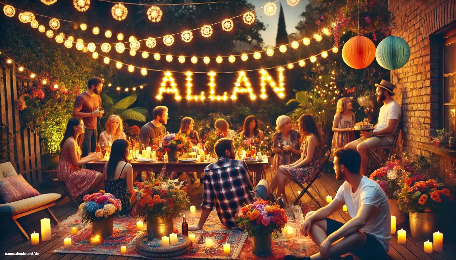 Feier des Namenstages und des Namens - Allan