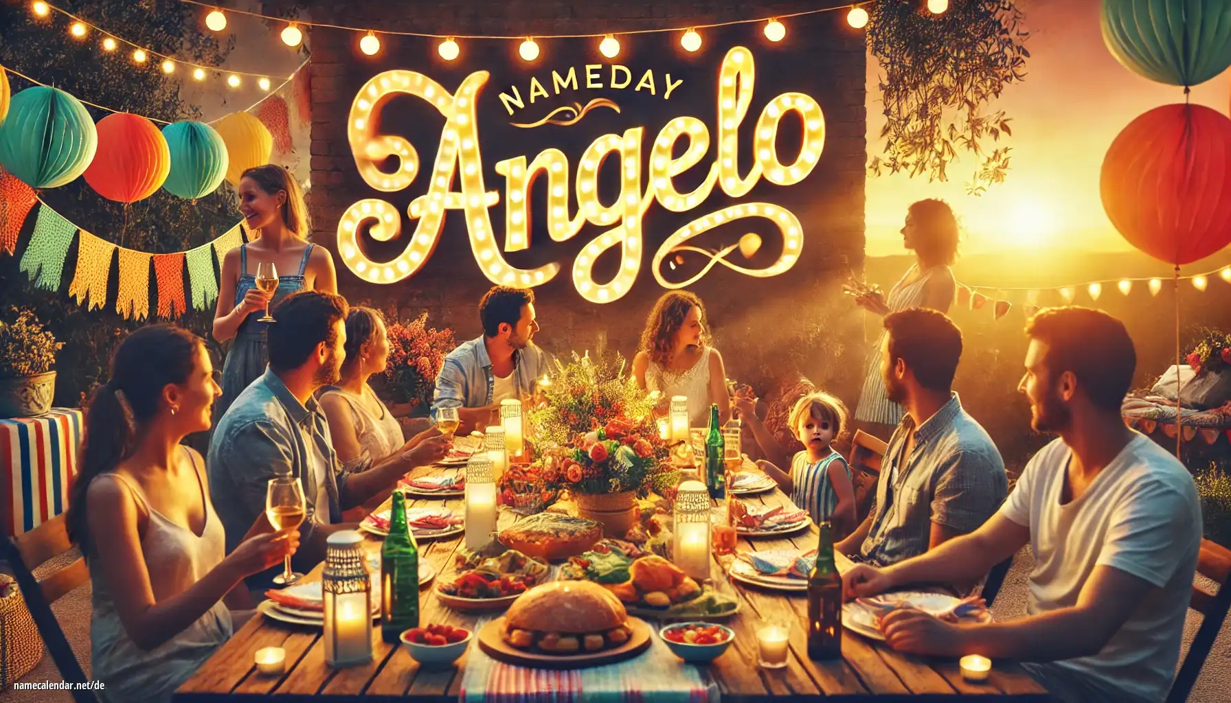 Feier des Namenstages und des Namens - Angelo
