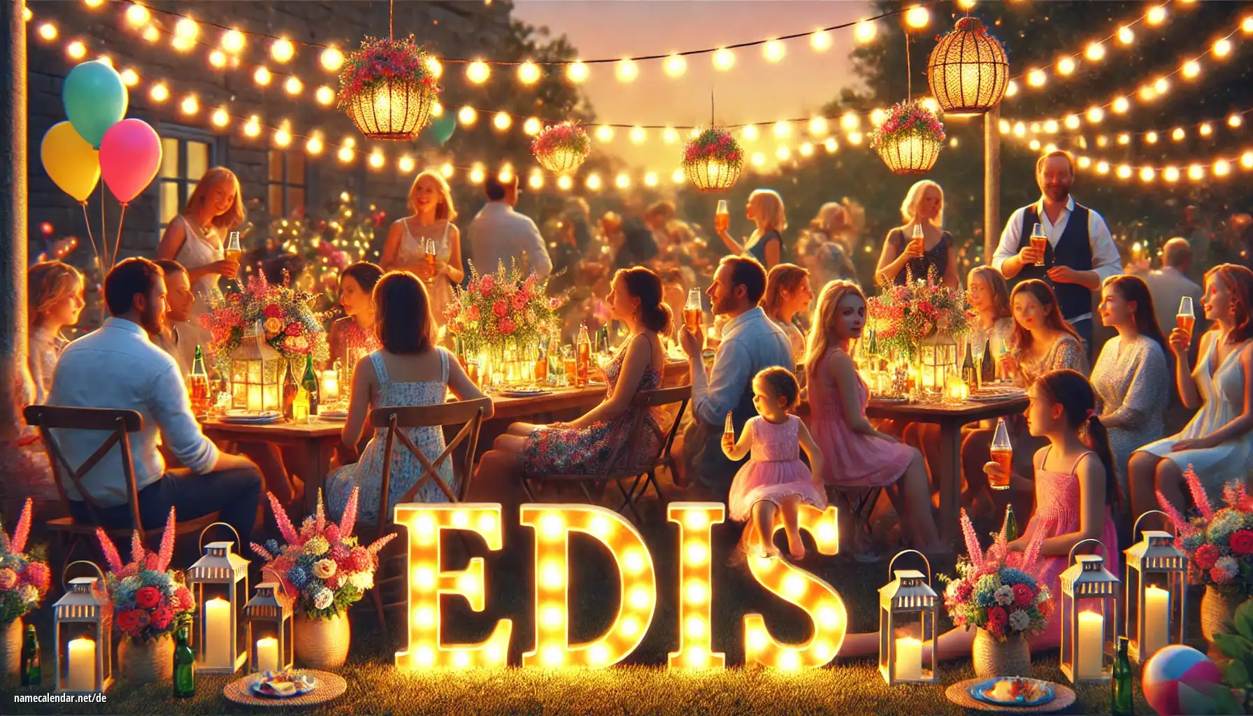 Feier des Namenstages und des Namens - Edis