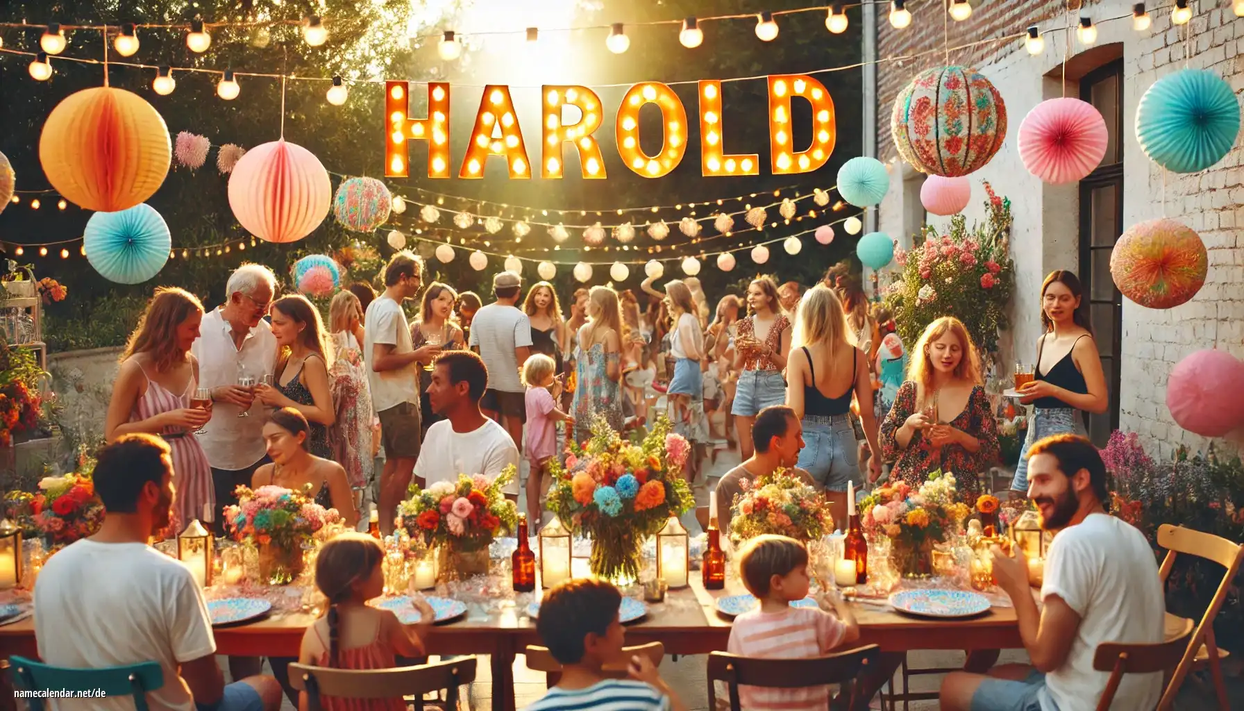 Feier des Namenstages und des Namens - Harold