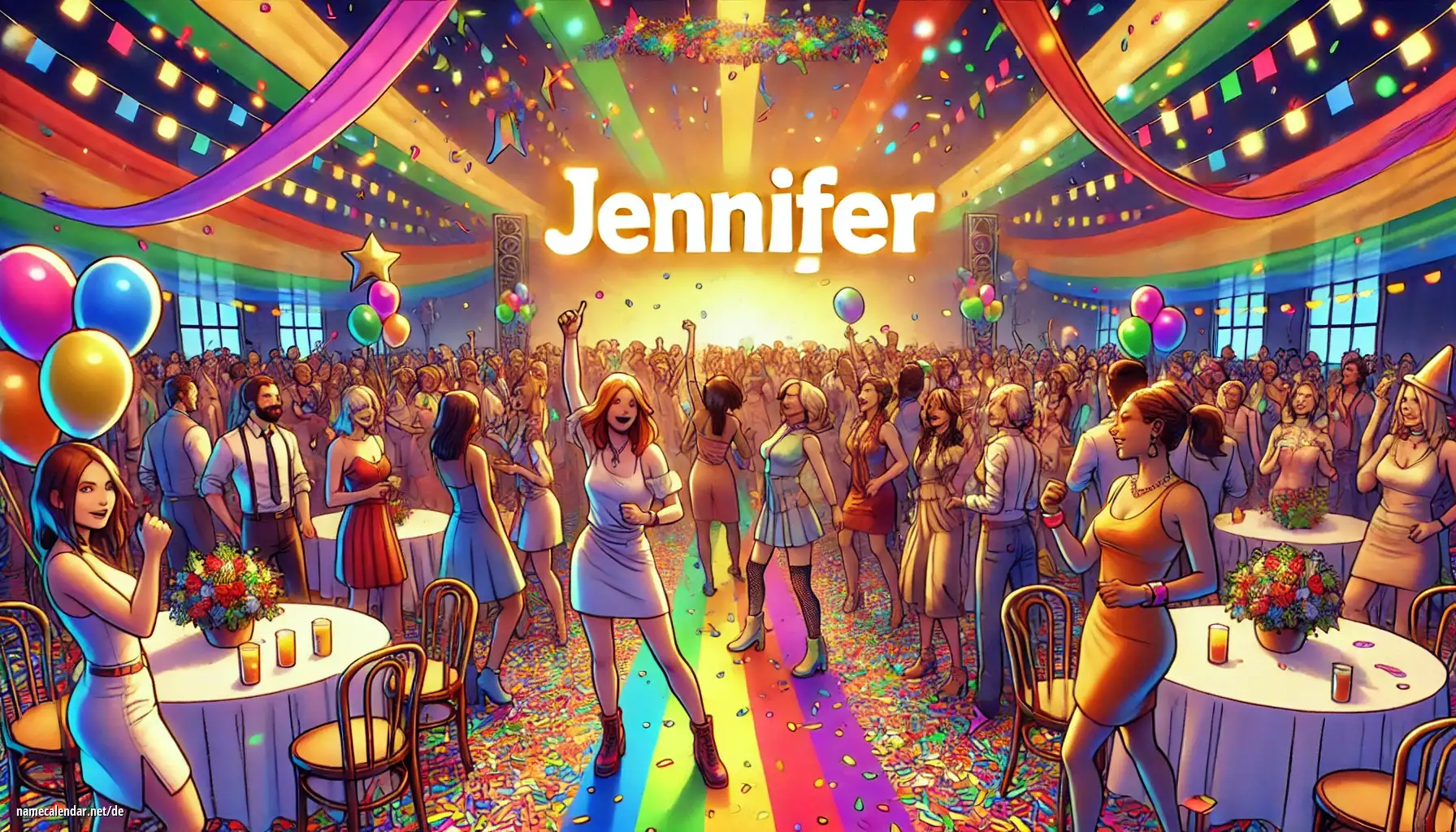 Feier des Namenstages und des Namens - Jennifer