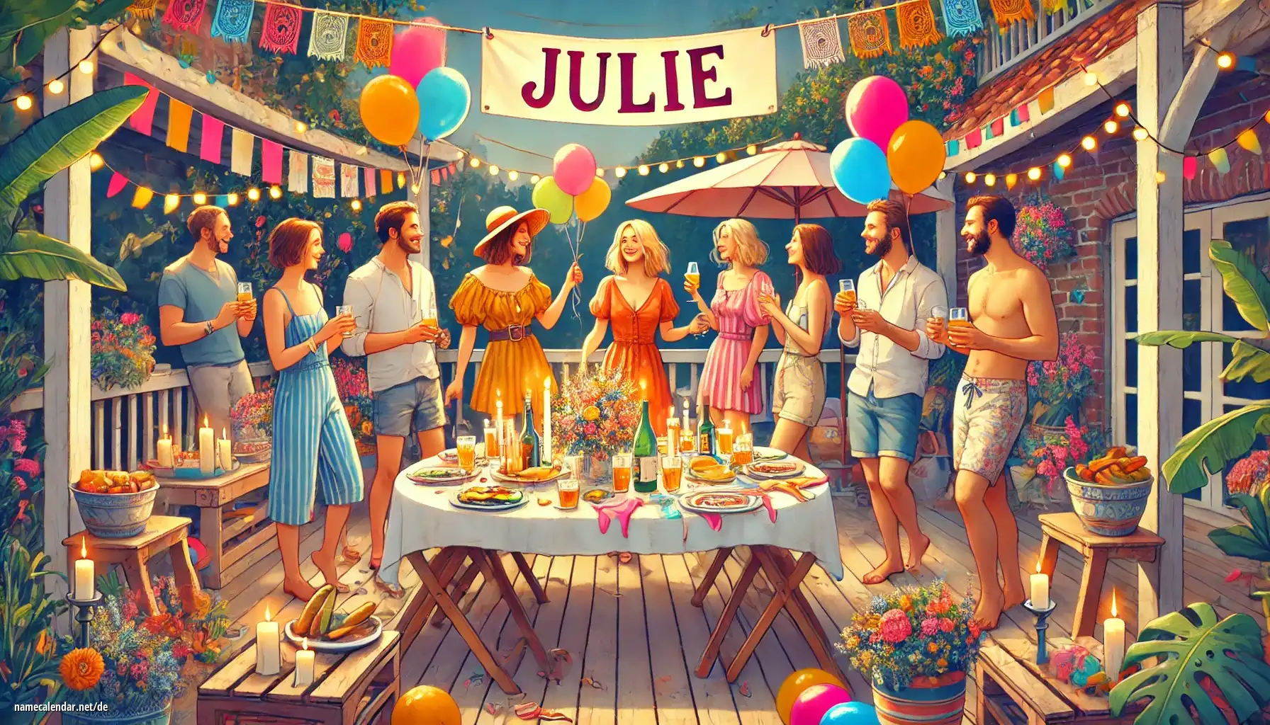 Feier des Namenstages und des Namens - Julie