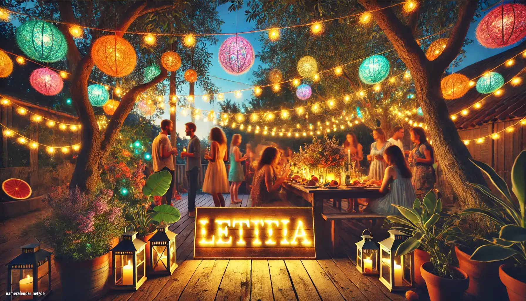 Feier des Namenstages und des Namens - Letitia