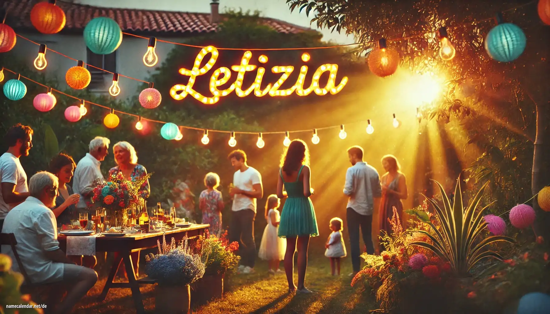 Feier des Namenstages und des Namens - Letizia