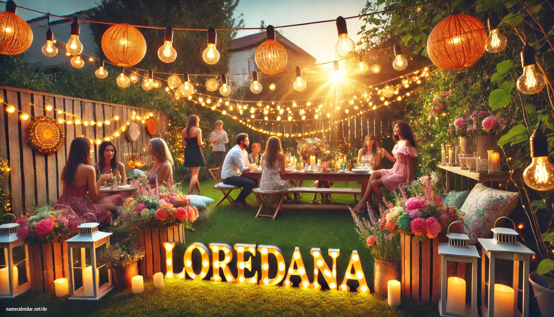 Feier des Namenstages und des Namens - Loredana