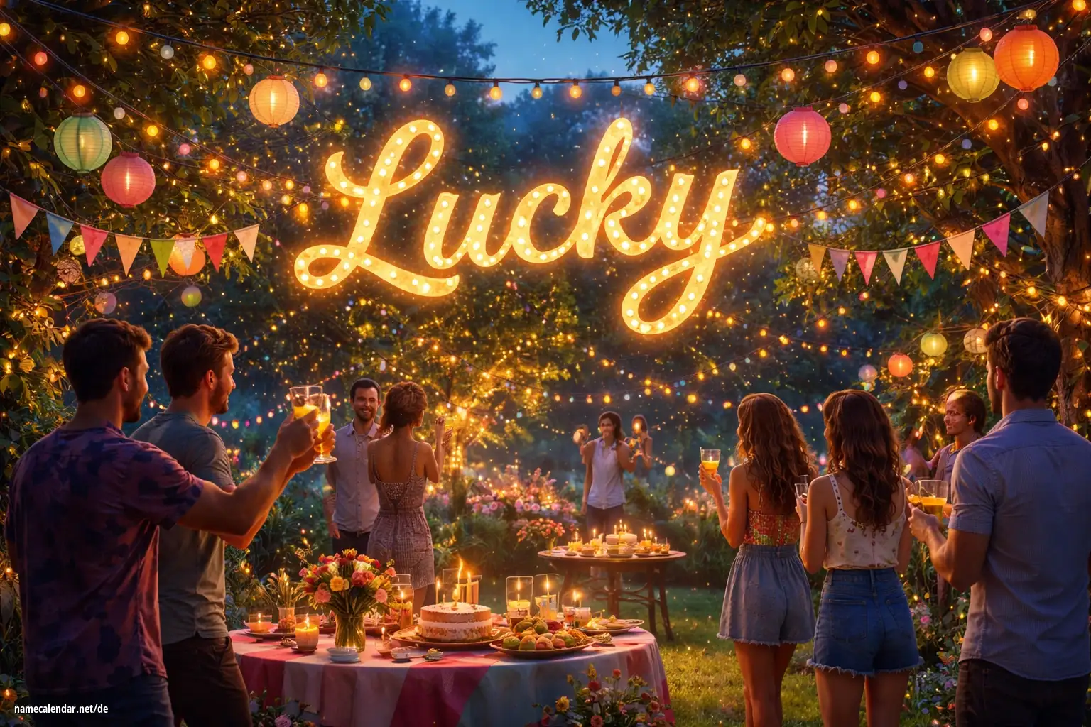Feier des Namenstages und des Namens - Lucky
