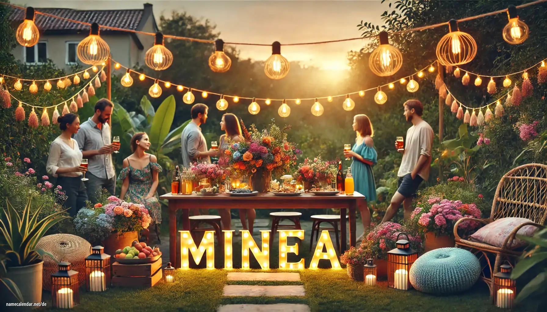 Feier des Namenstages und des Namens - Minea