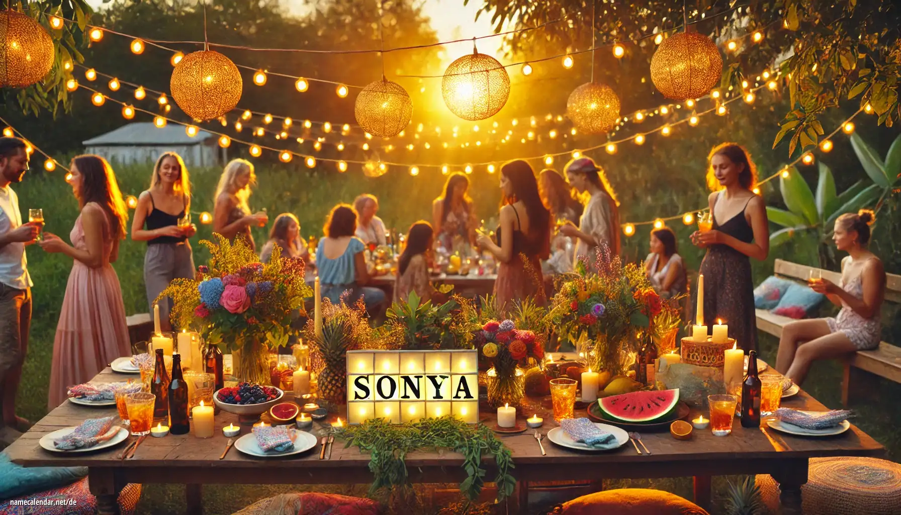 Feier des Namenstages und des Namens - Sonya