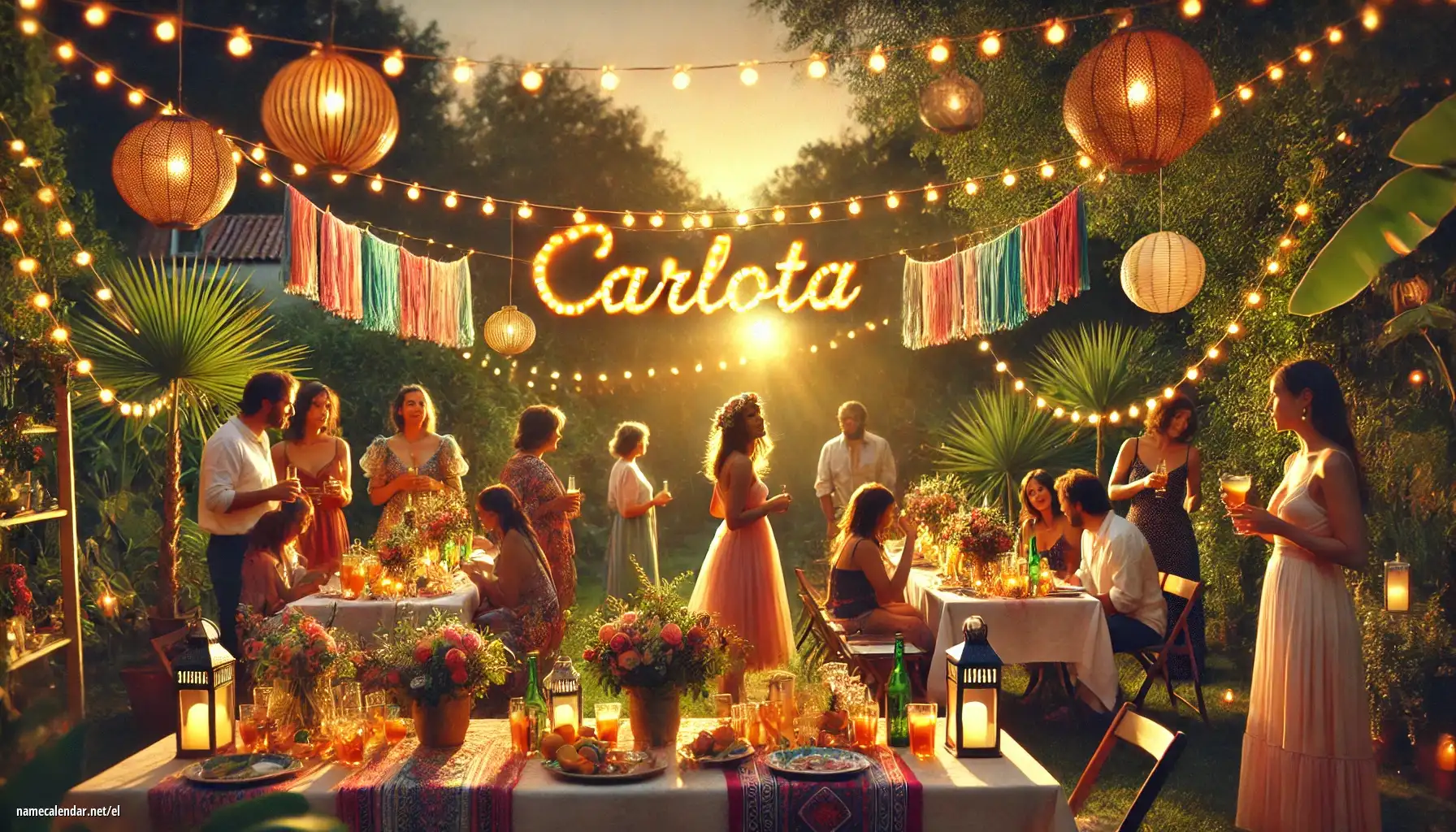 Εορτασμός της ονομαστικής εορτής και του ονόματος - Carlota