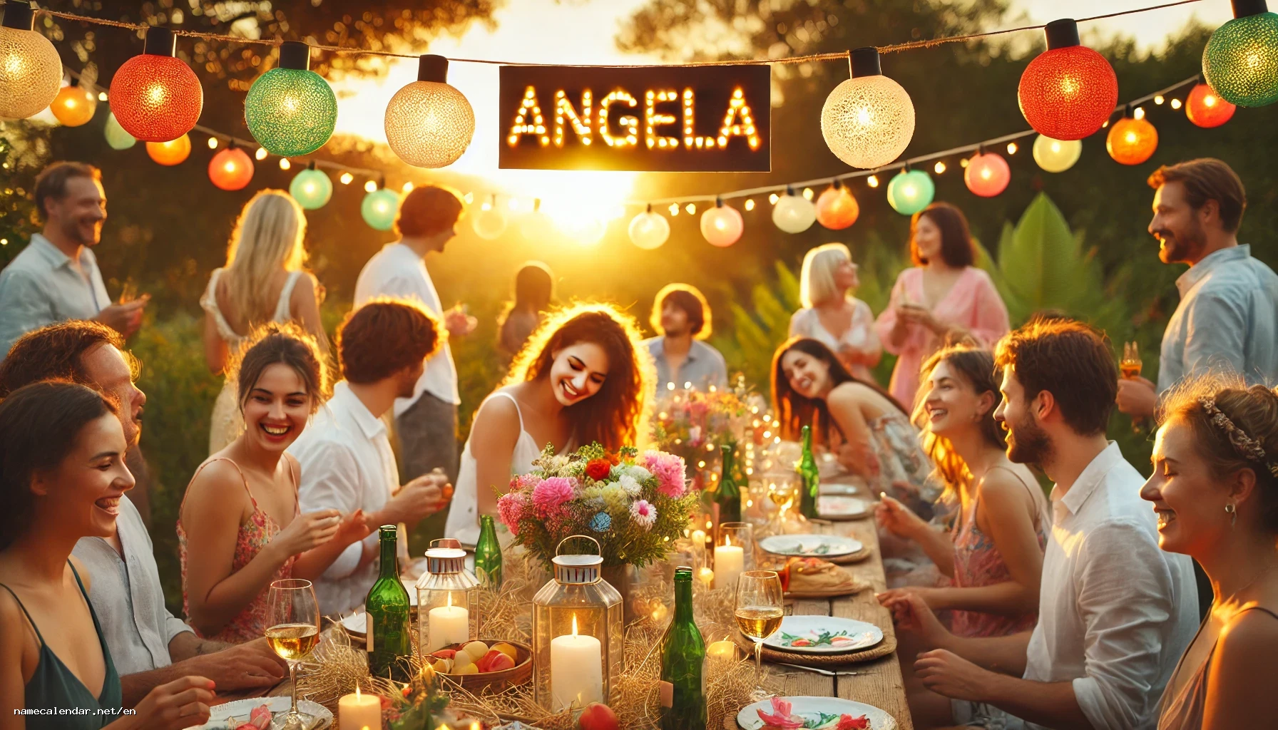 Celebration of name day and name - Ángela