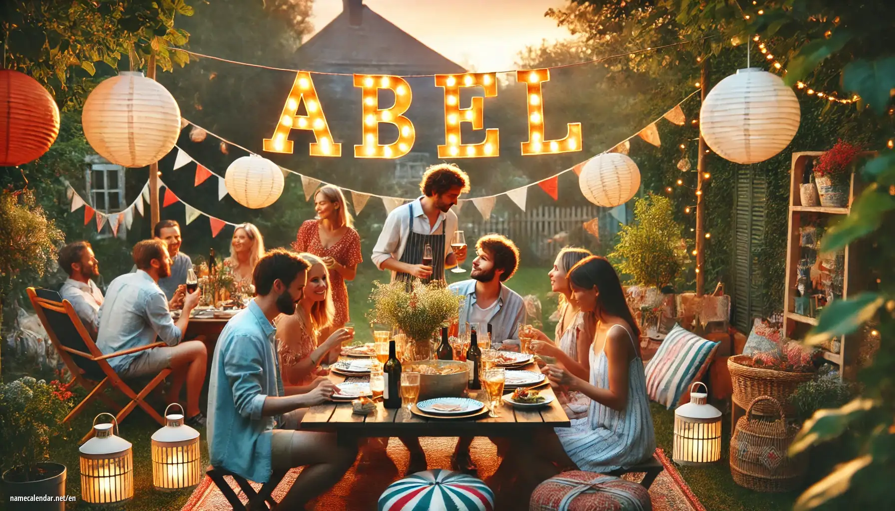 Celebration of name day and name - Ábel