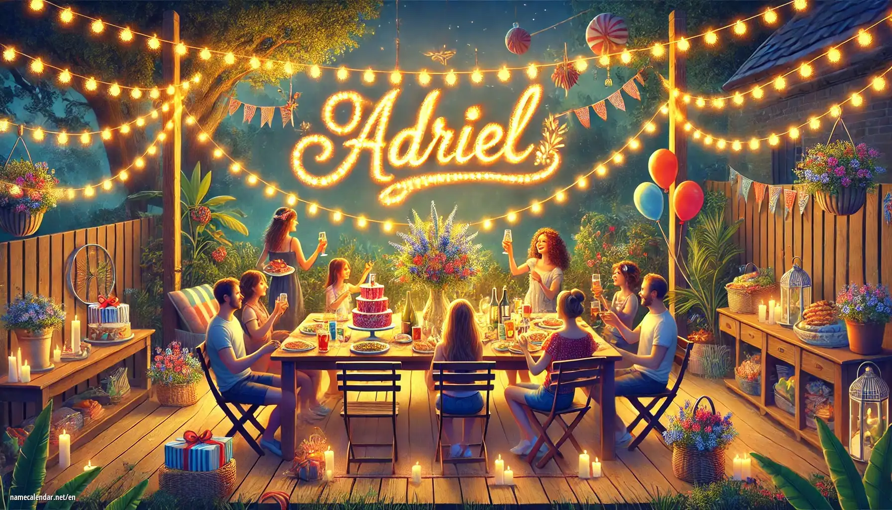 Celebration of name day and name - Adriel