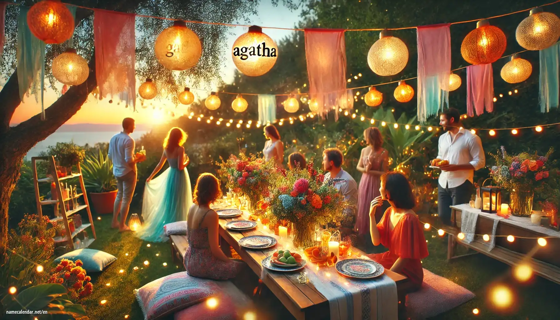 Celebration of name day and name - Agatha