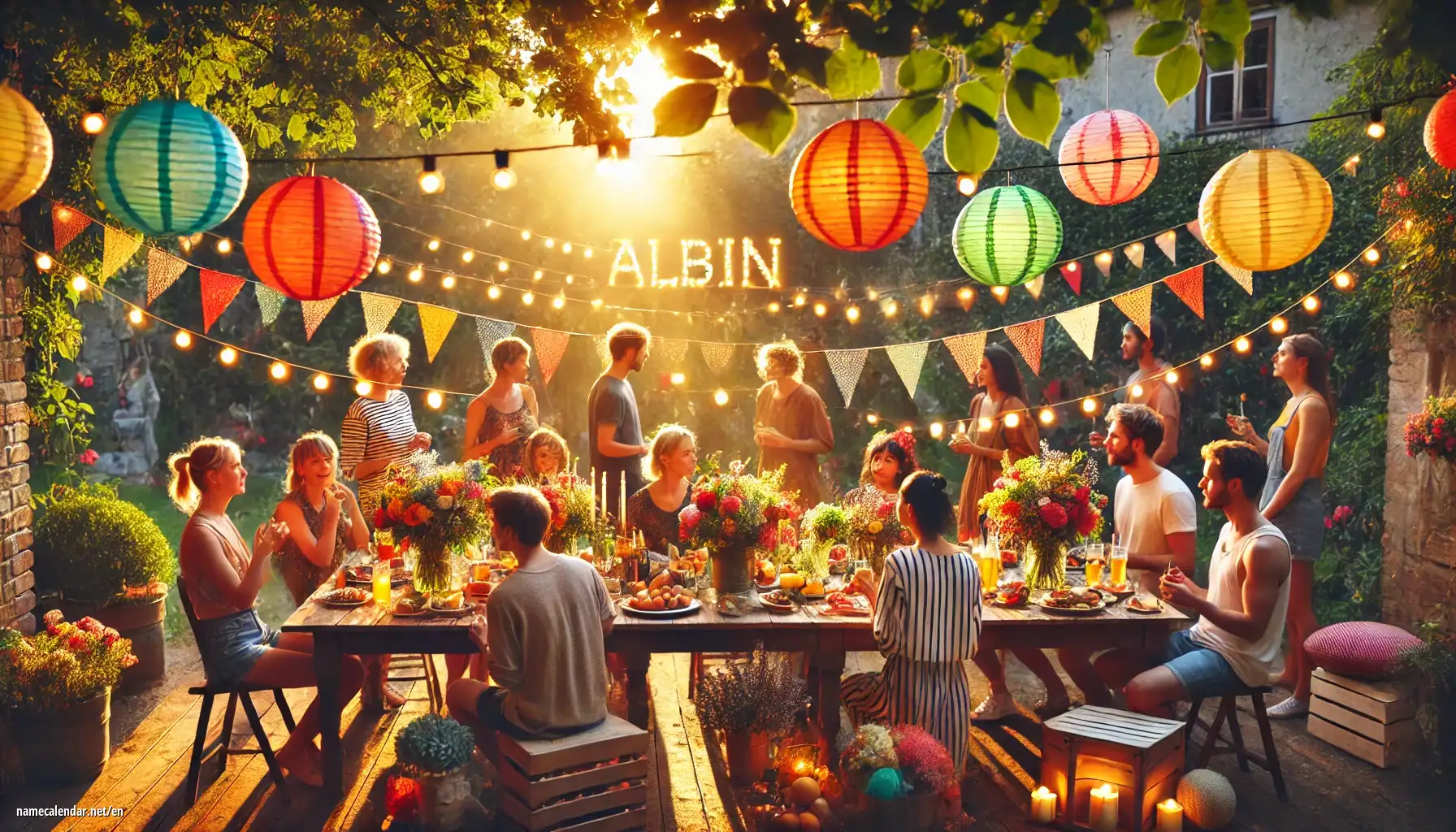 Celebration of name day and name - Albín