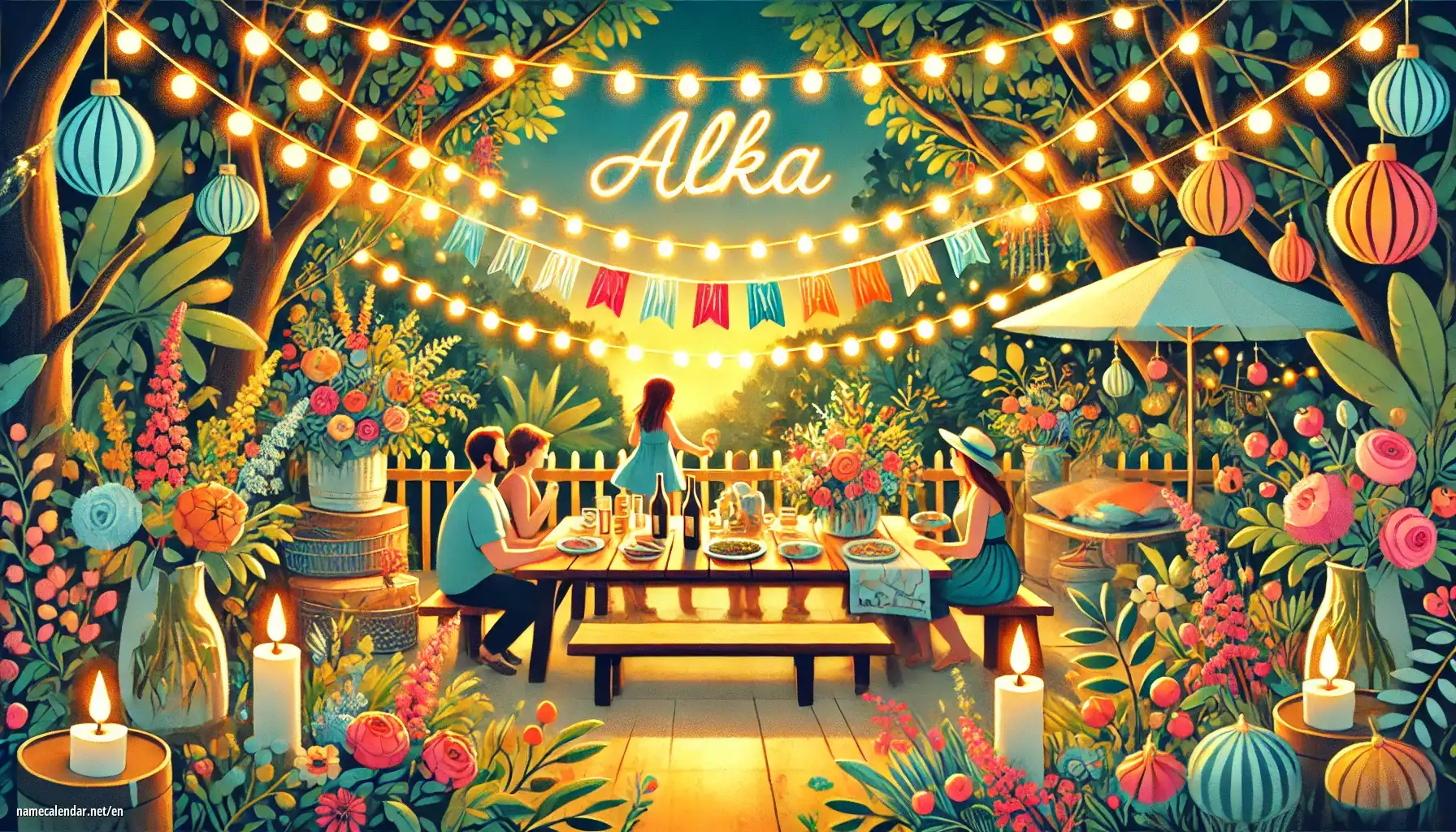 Celebration of name day and name - Alka