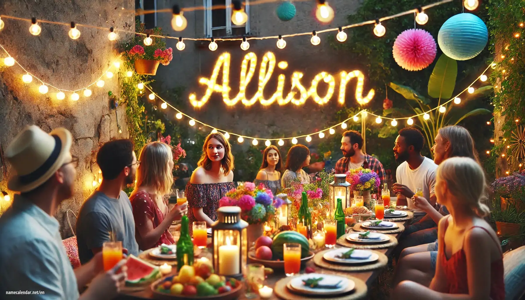 Celebration of name day and name - Allison