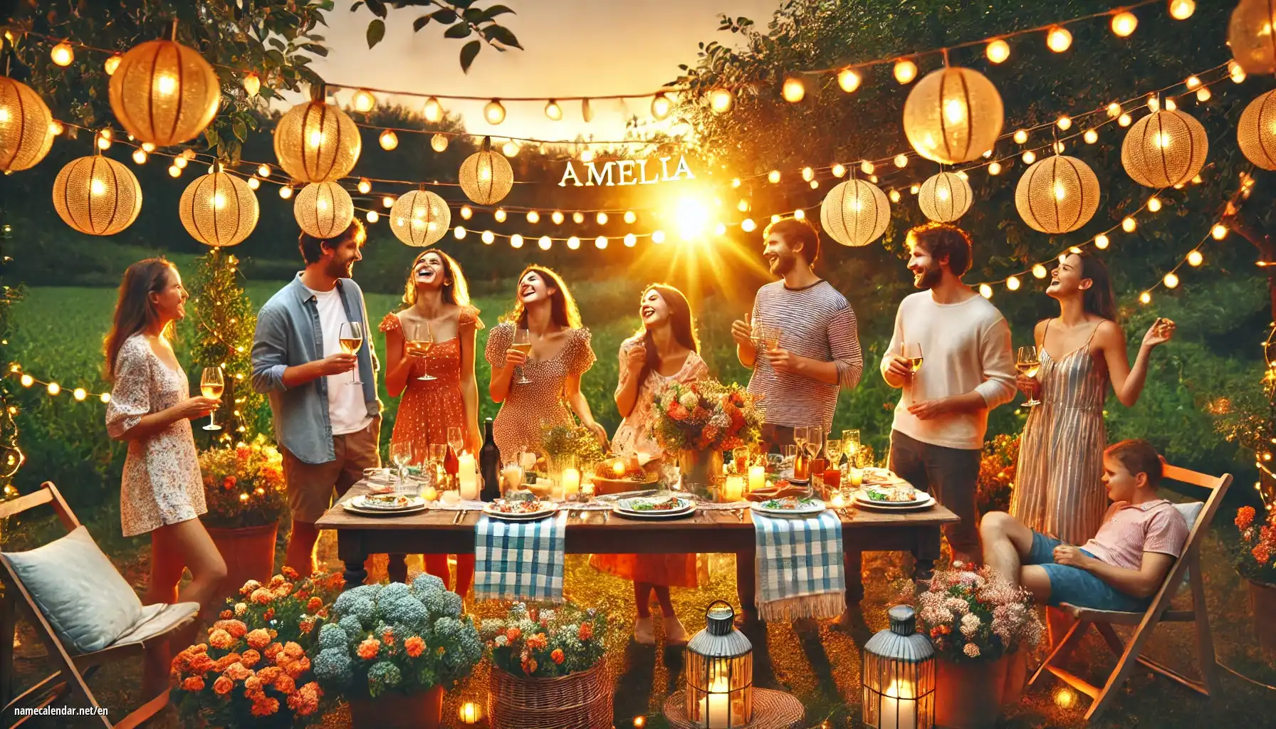 Celebration of name day and name - Amélia