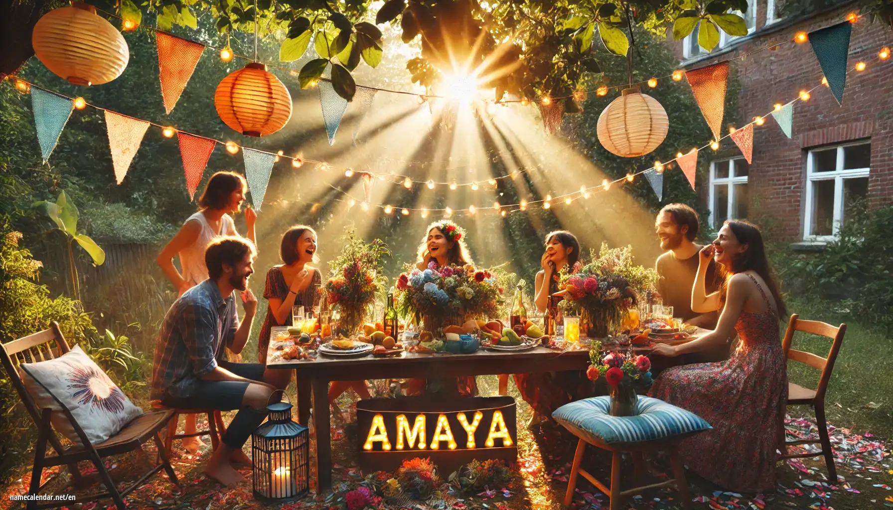 Celebration of name day and name - Amaya
