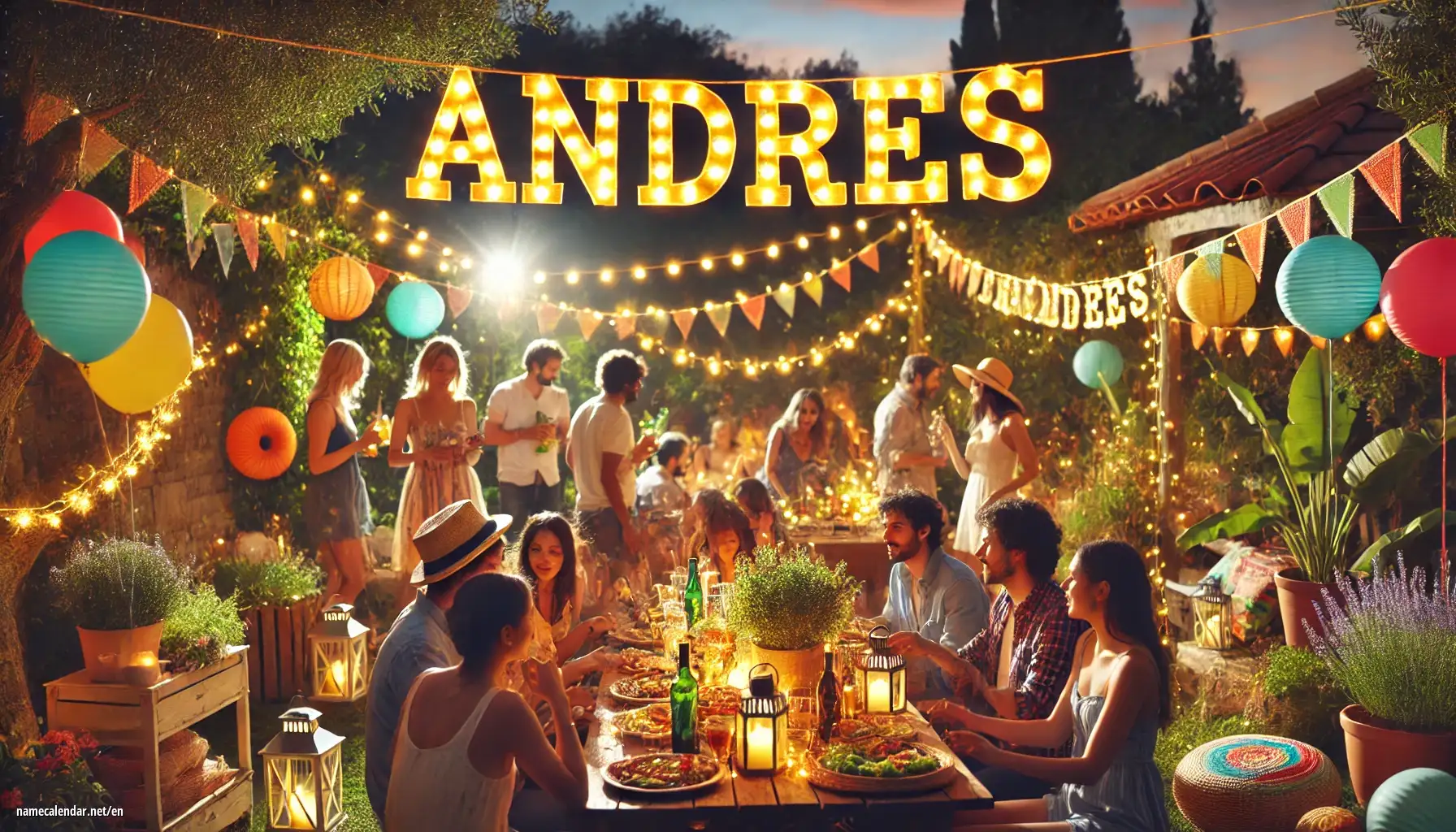 Celebration of name day and name - Andres