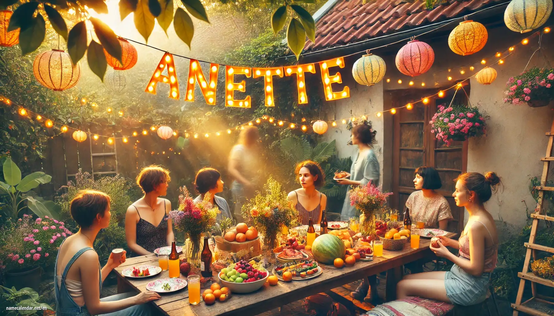 Celebration of name day and name - Anette